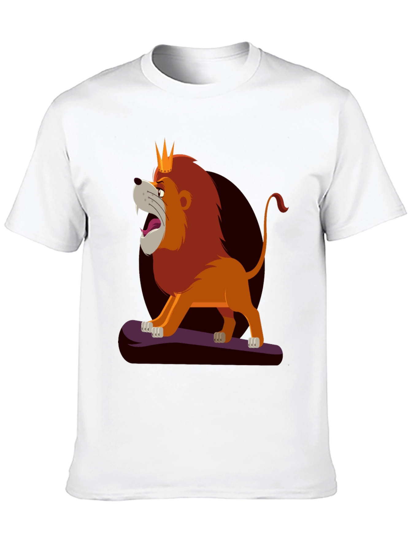 Lion King Cartoon Graphic Tee - Black T-Shirt