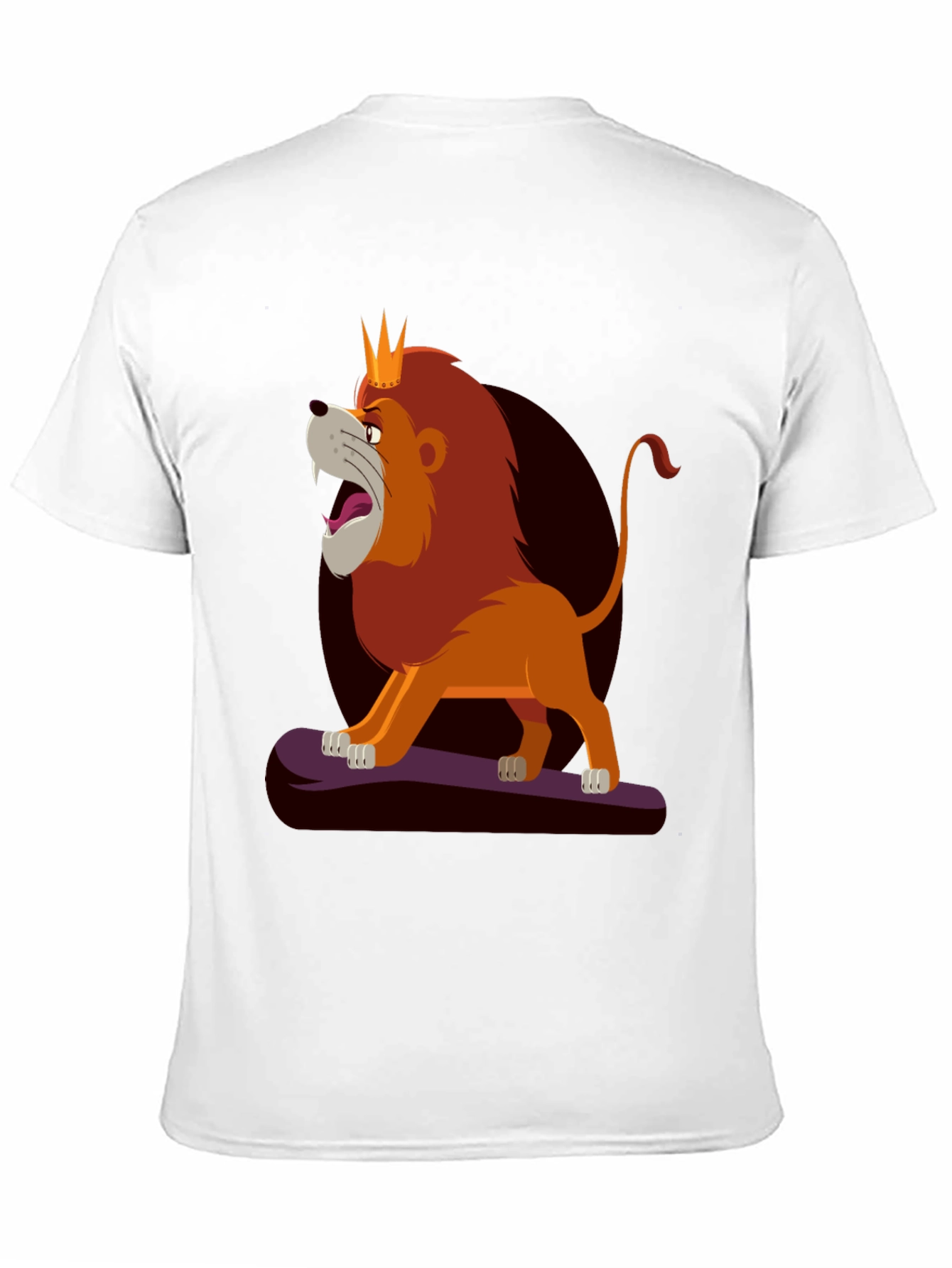 Lion King Cartoon Graphic Tee - Black T-Shirt