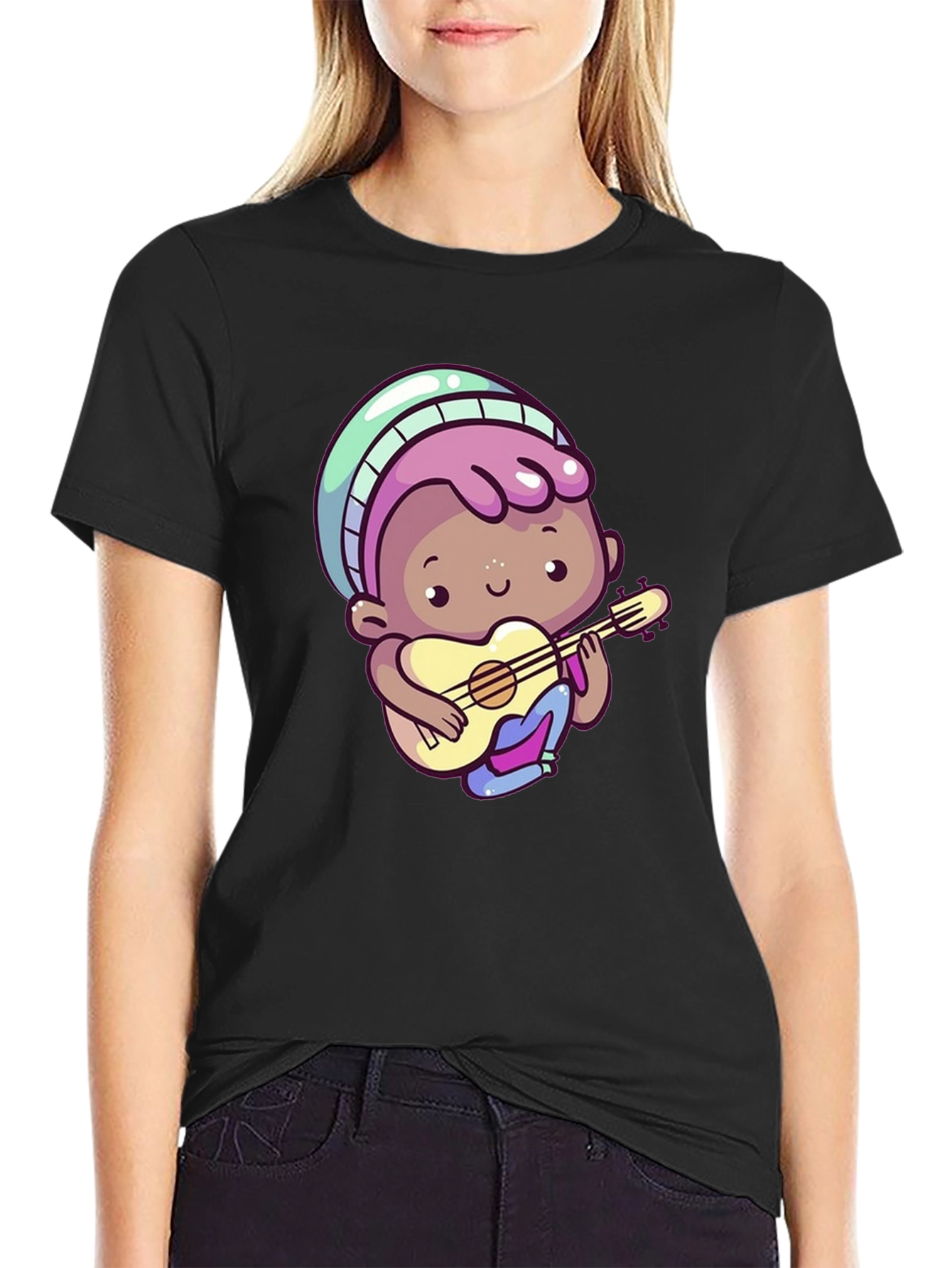 Cartoon Guitar Player T-Shirt