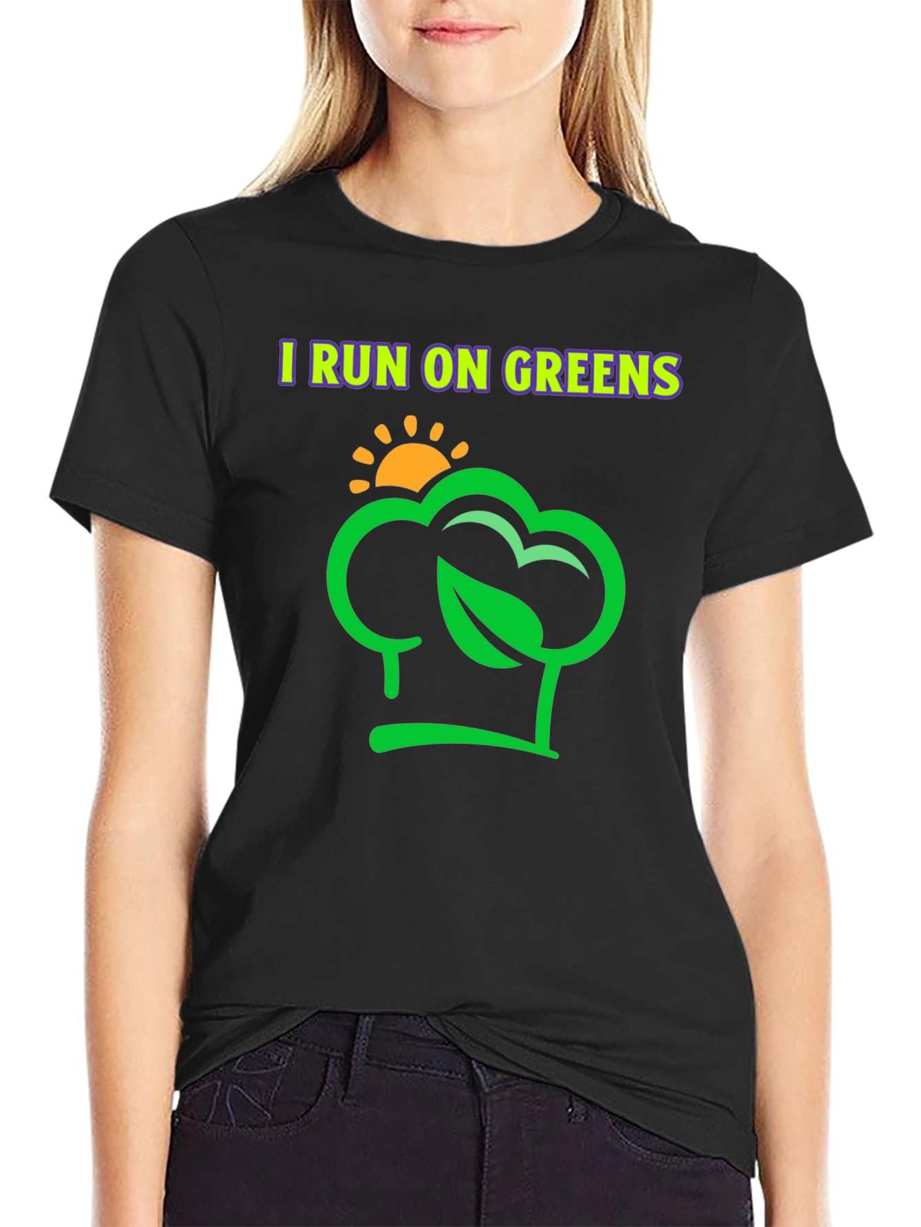 I Run on Greens T-Shirt - Vegan Lifestyle Tee