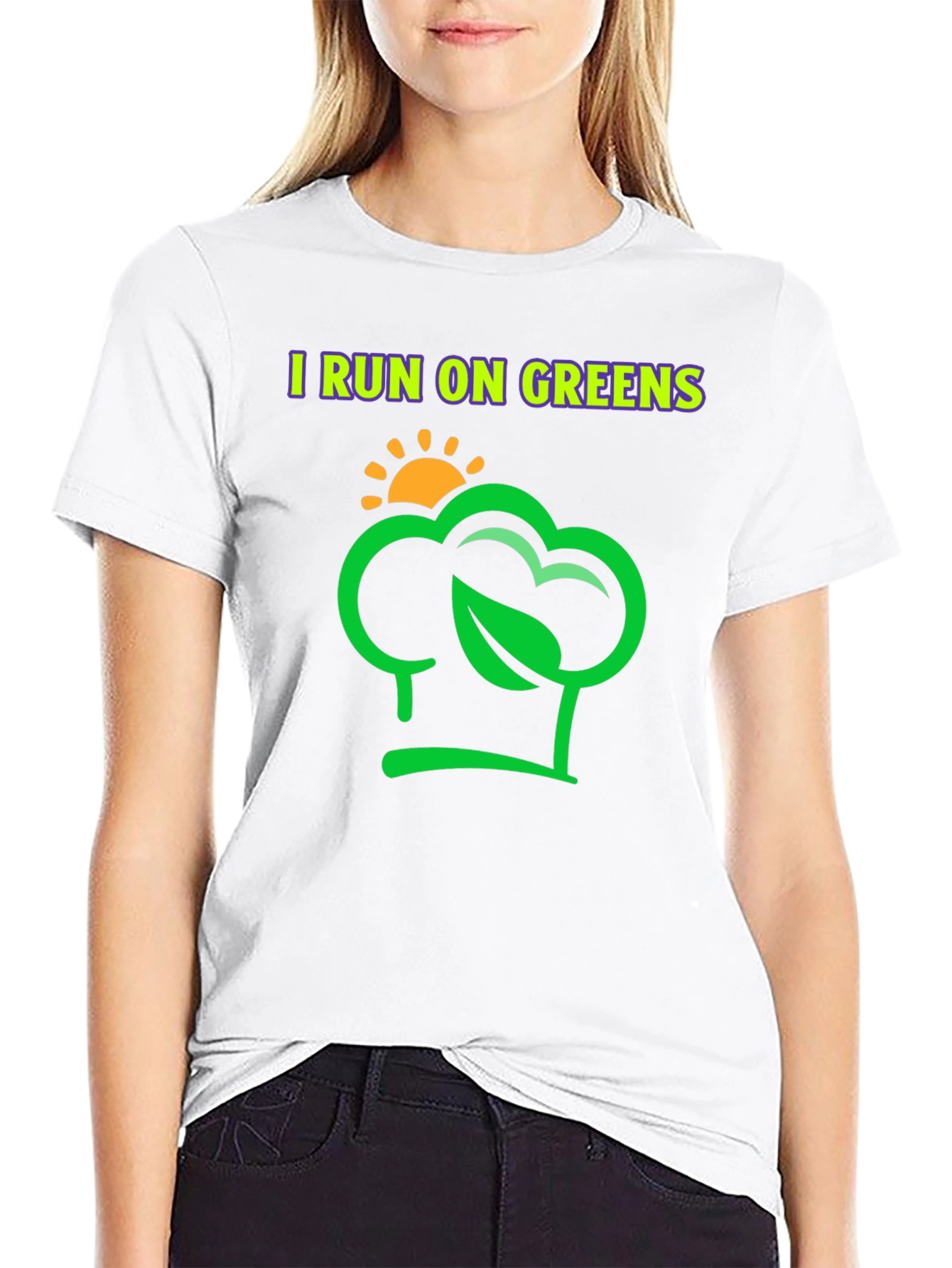 I Run on Greens T-Shirt - Vegan Lifestyle Tee