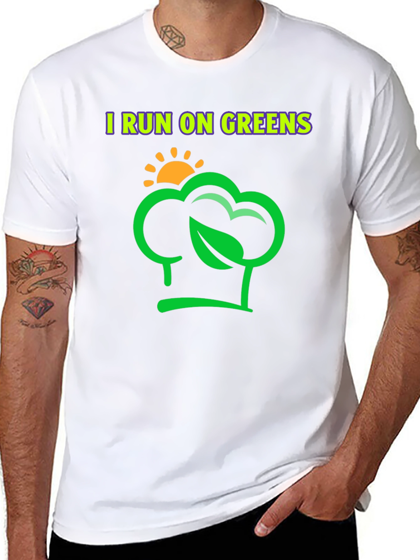 I Run on Greens T-Shirt - Vegan Lifestyle Tee