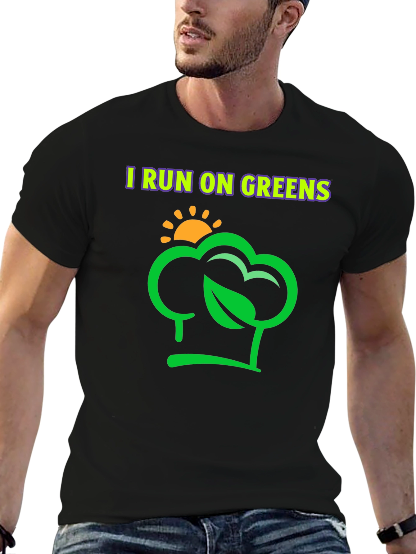 I Run on Greens T-Shirt - Vegan Lifestyle Tee