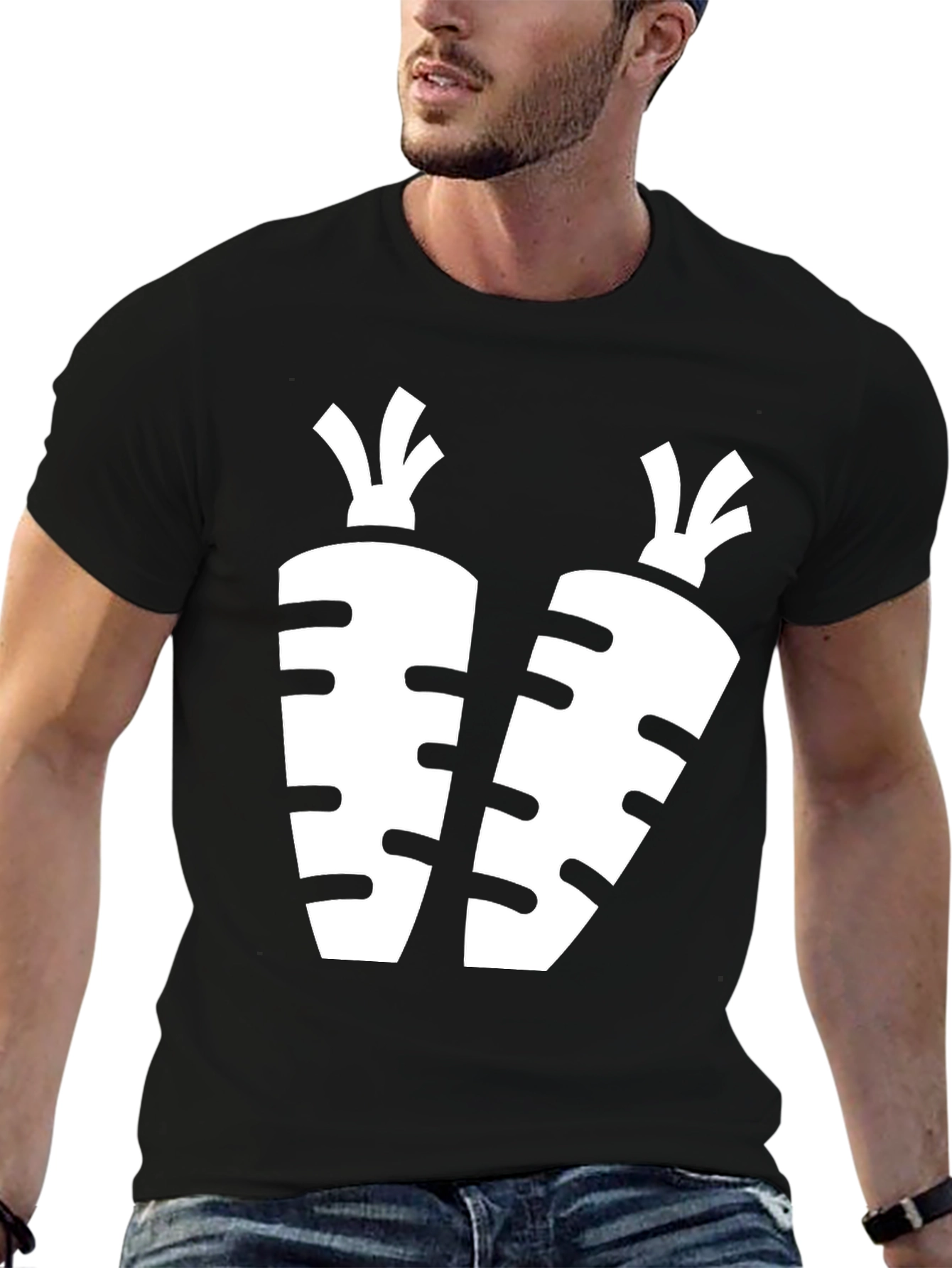 Carrot Graphic Black T-Shirt