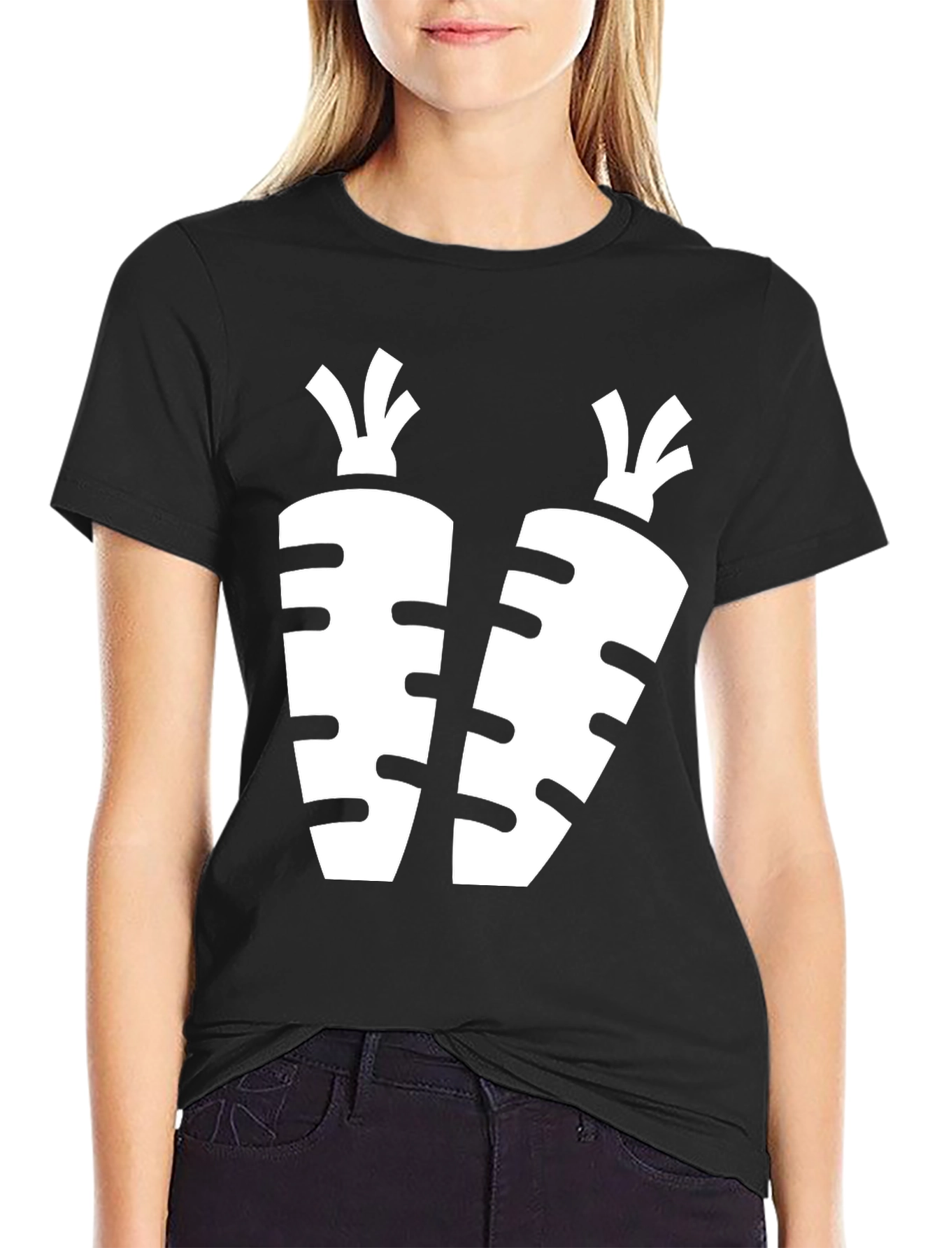 Carrot Graphic Black T-Shirt