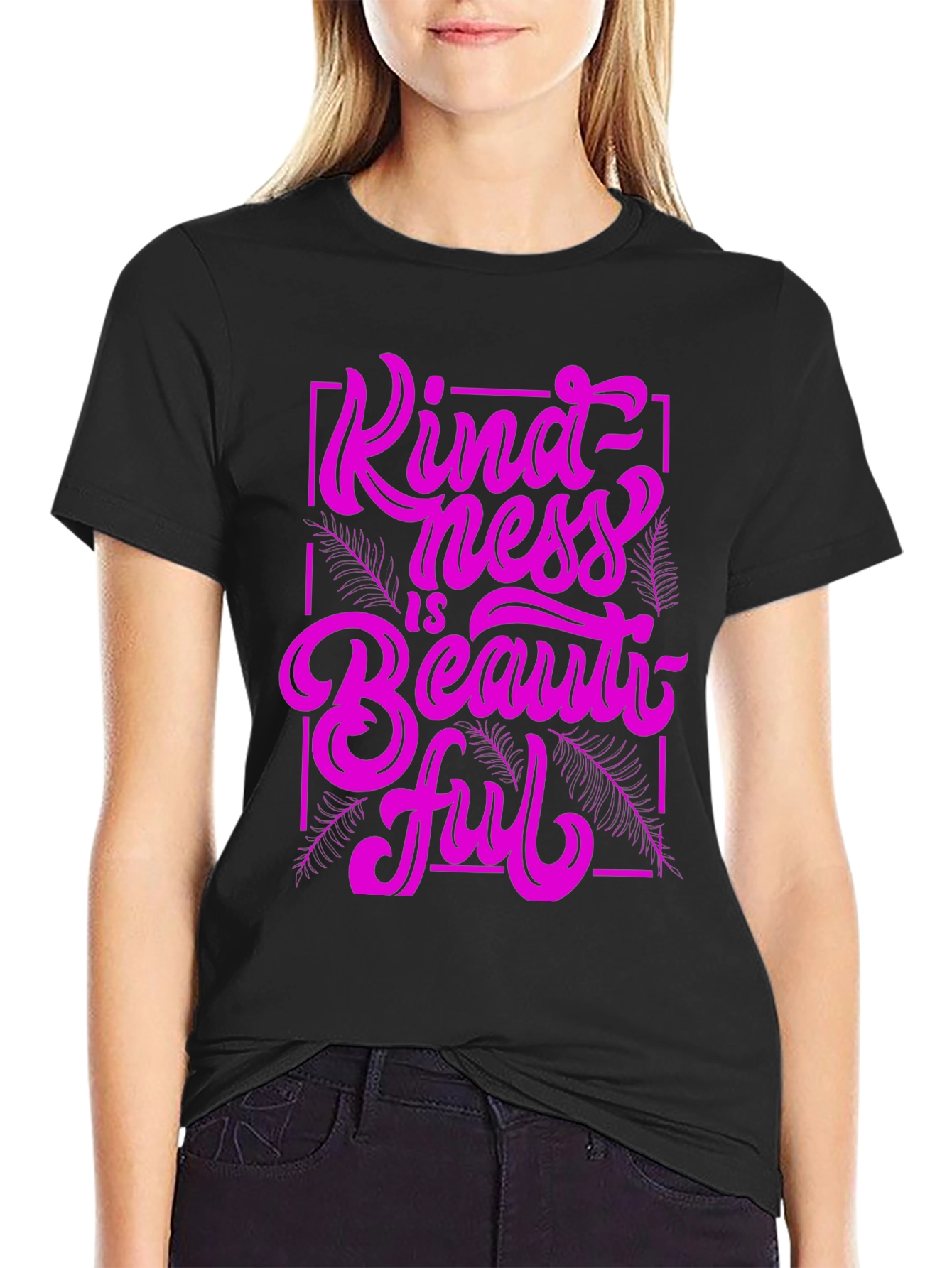 Kindness is Beautiful Graphic Tee - Black