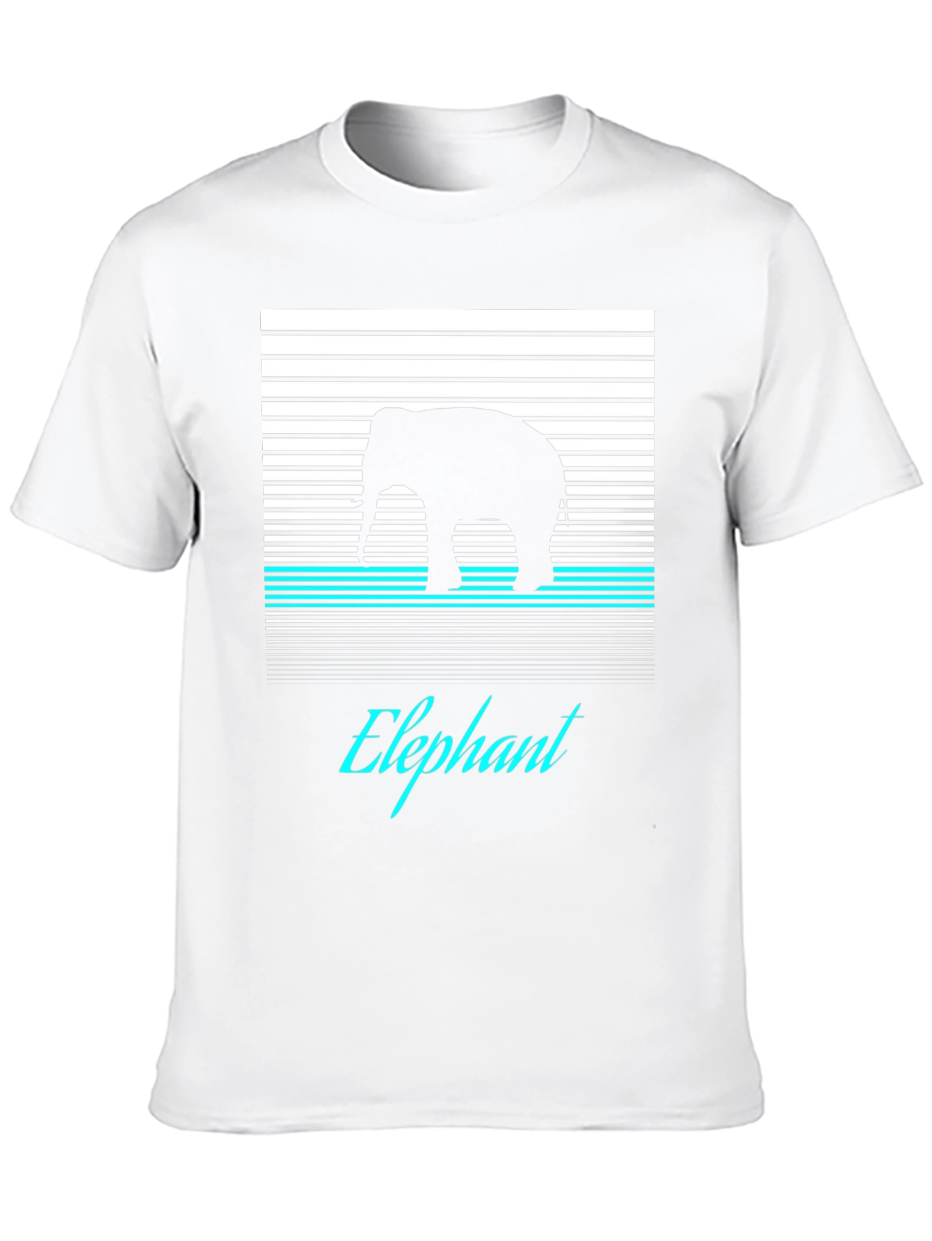 Elephant Silhouette Graphic Tee - Modern Style