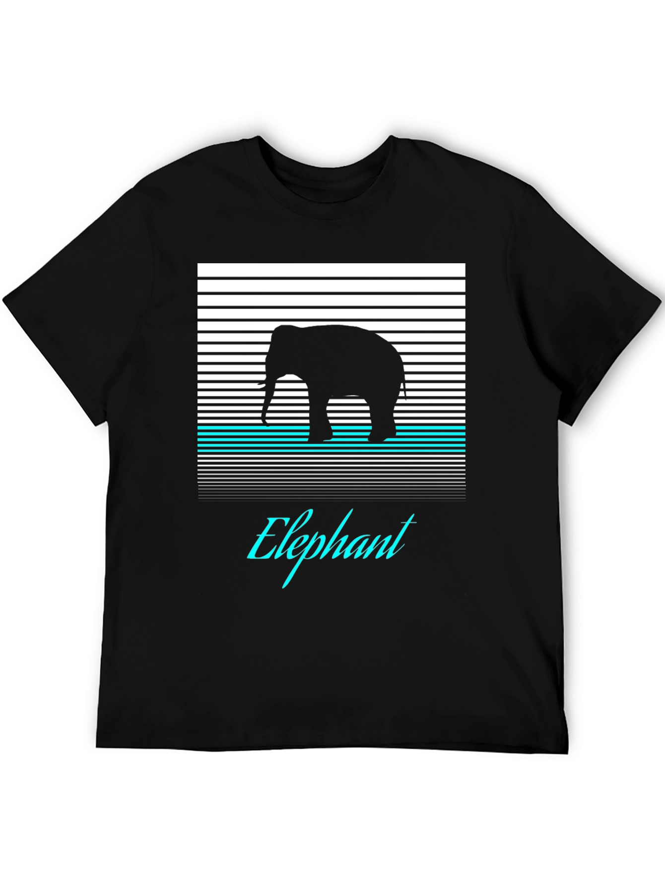 Elephant Silhouette Graphic Tee - Modern Style