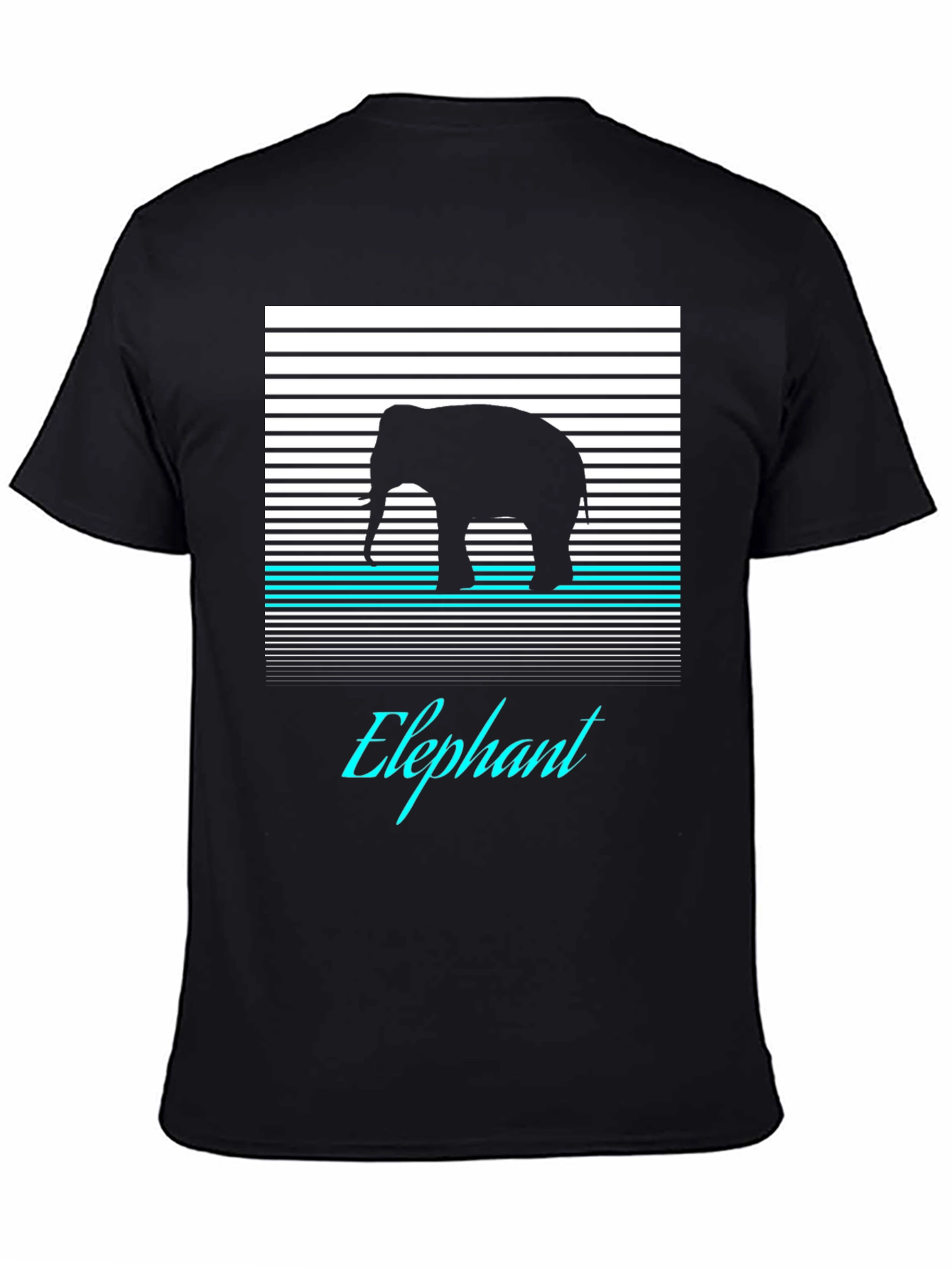 Elephant Silhouette Graphic Tee - Modern Style