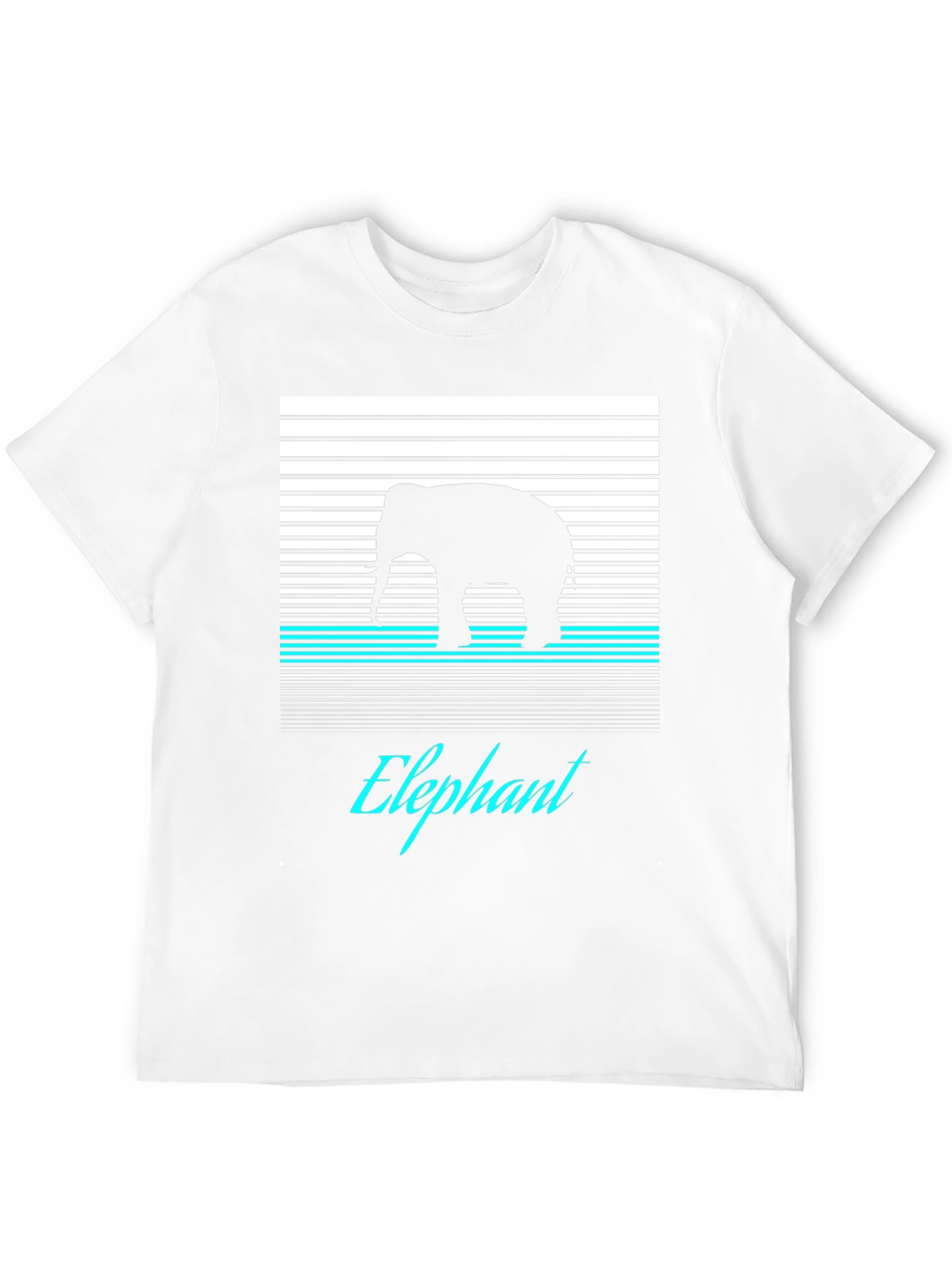 Elephant Silhouette Graphic Tee - Modern Style