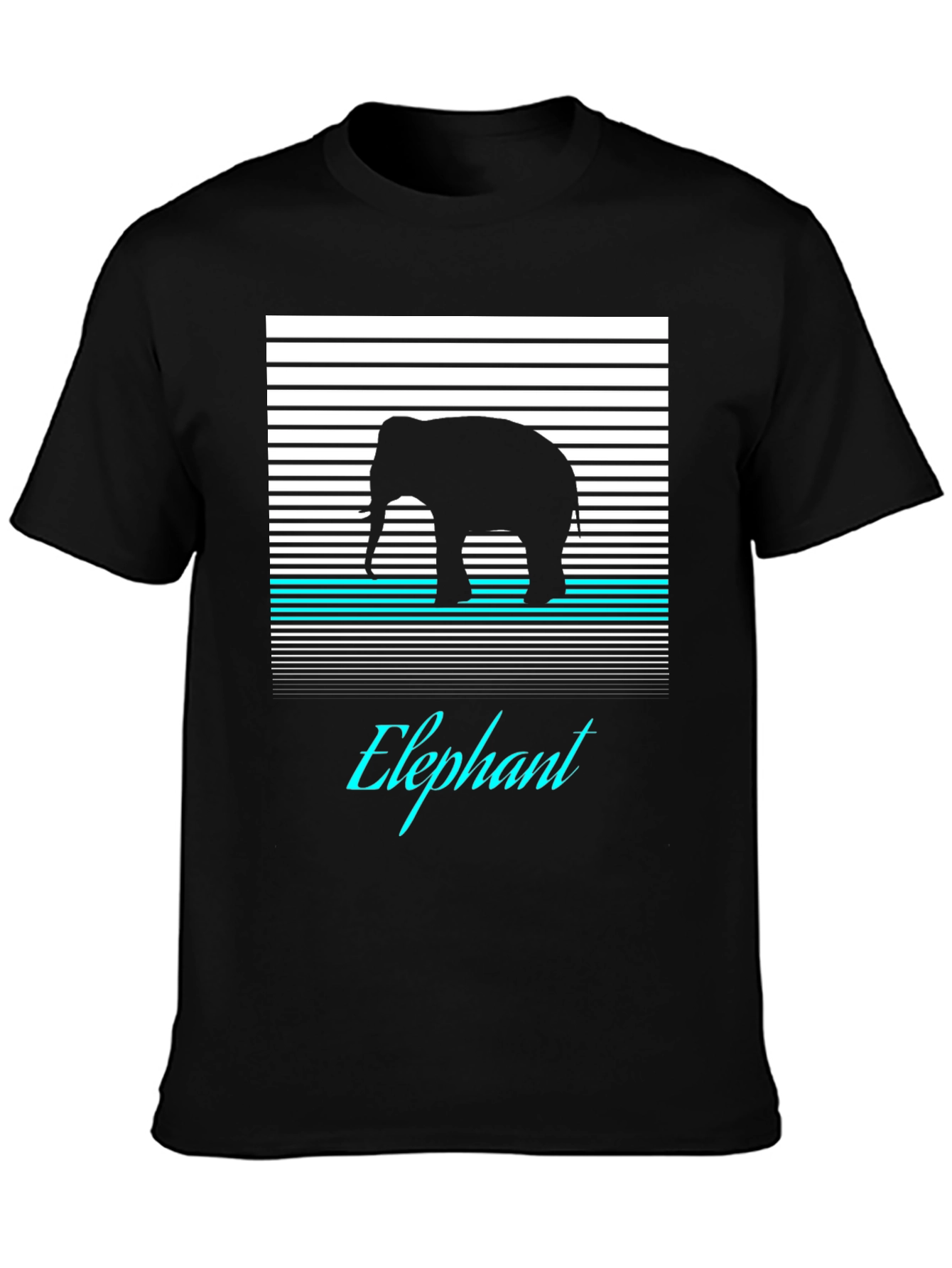 Elephant Silhouette Graphic Tee - Modern Style
