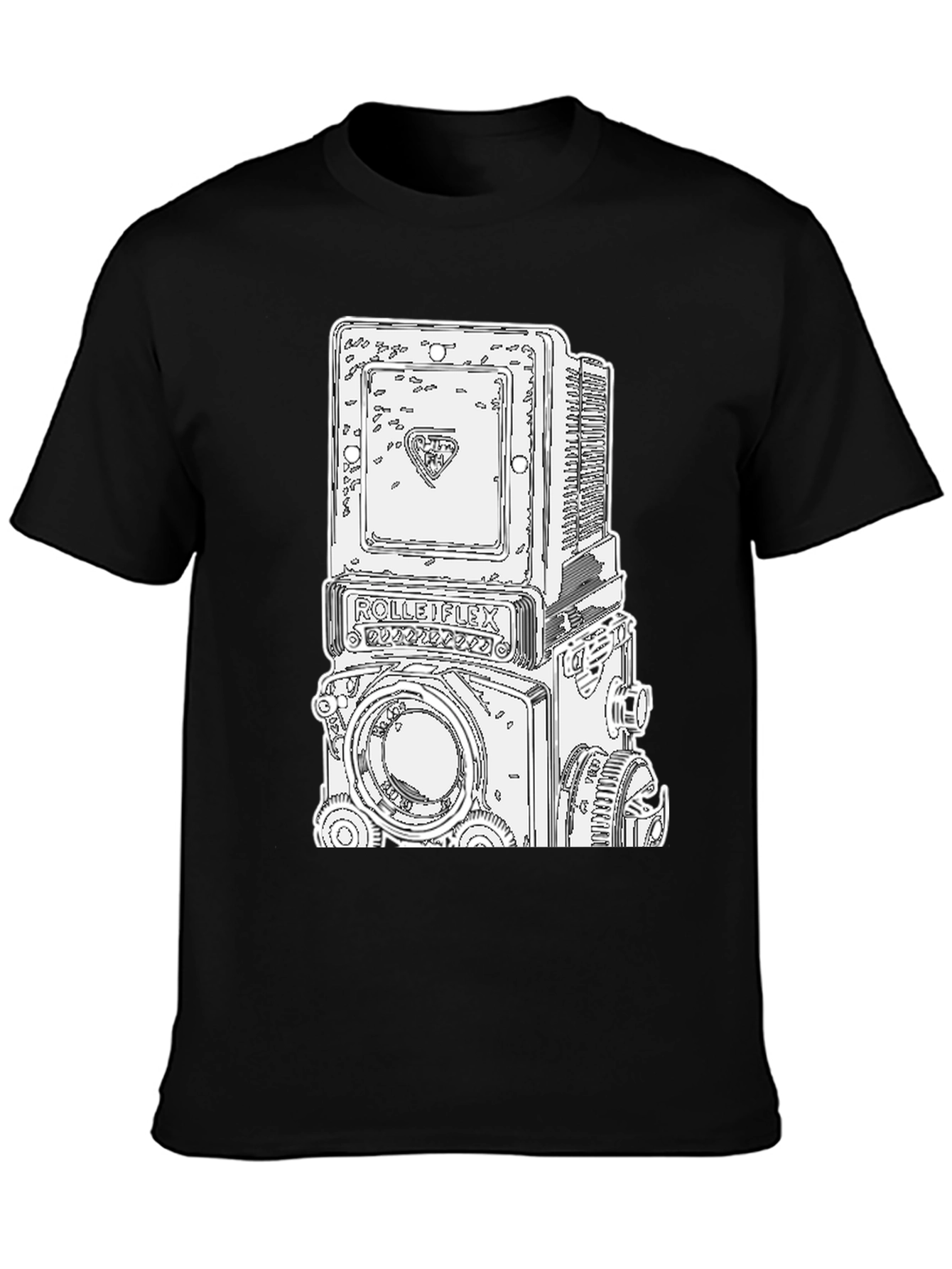Retro Camera Graphic Tee - Black