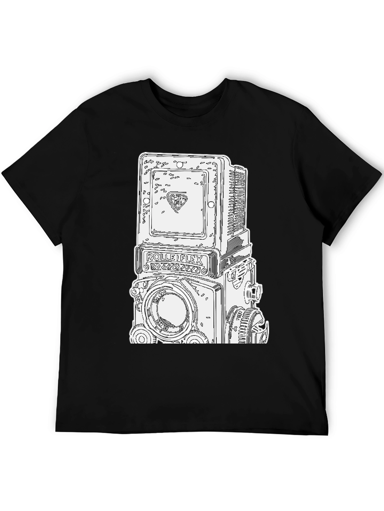 Retro Camera Graphic Tee - Black