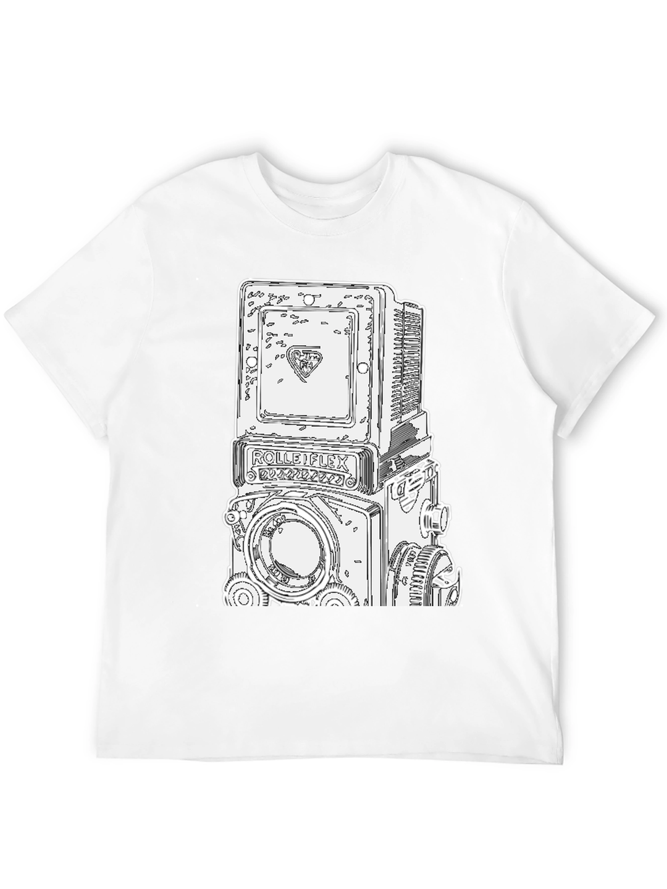 Retro Camera Graphic Tee - Black