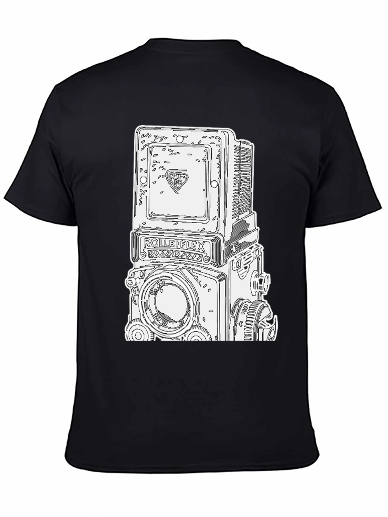 Retro Camera Graphic Tee - Black