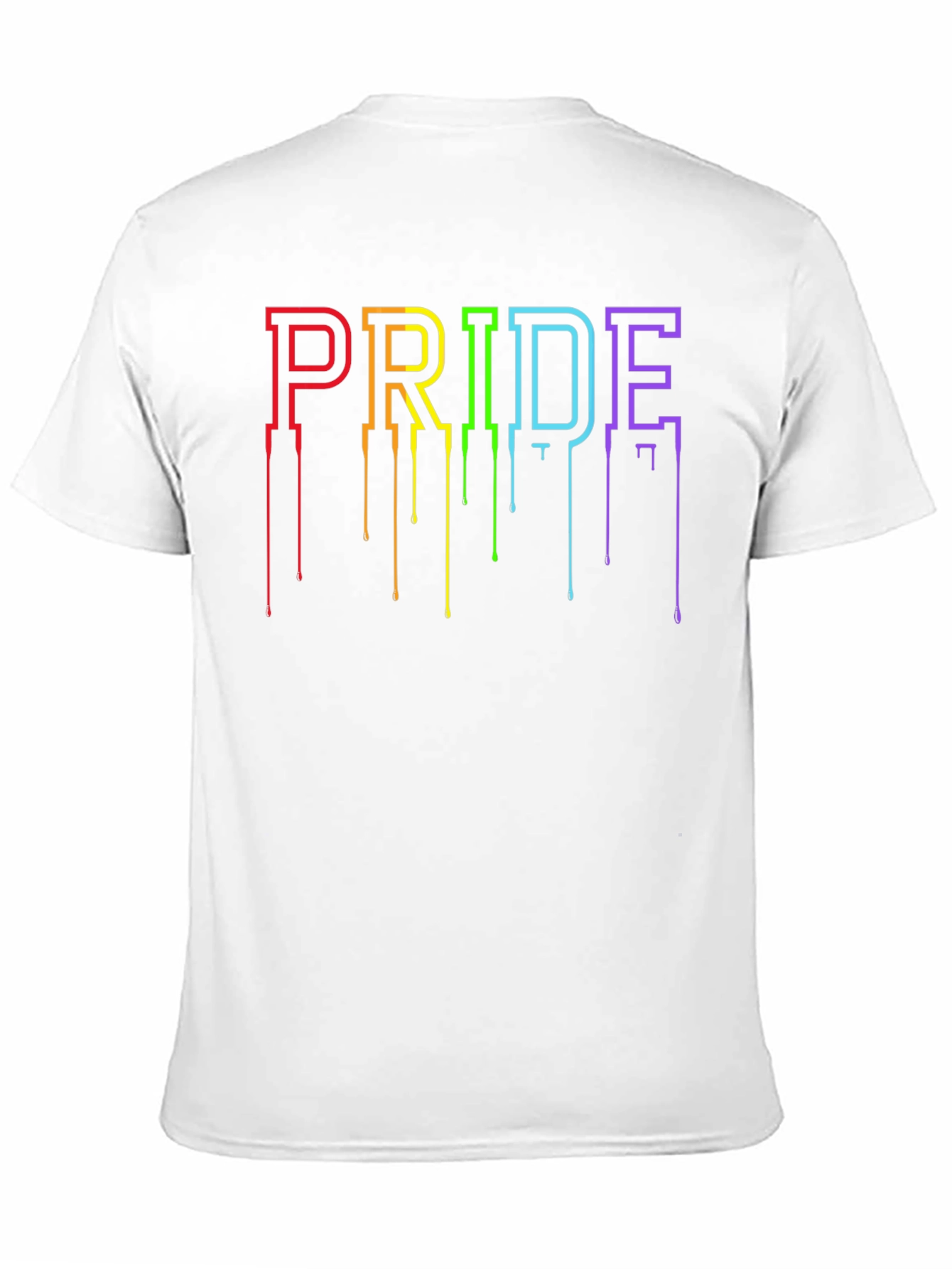 Pride Rainbow Drip Graphic Black T-Shirt