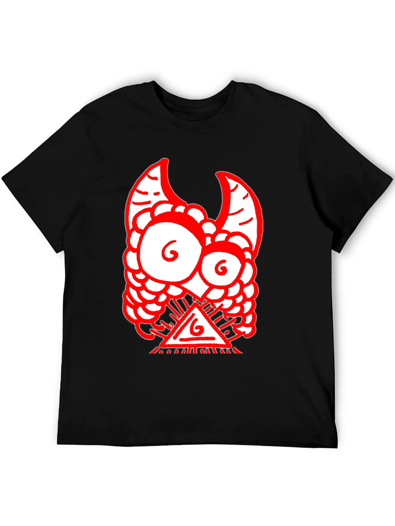 Red Monster Graphic Black T-Shirt
