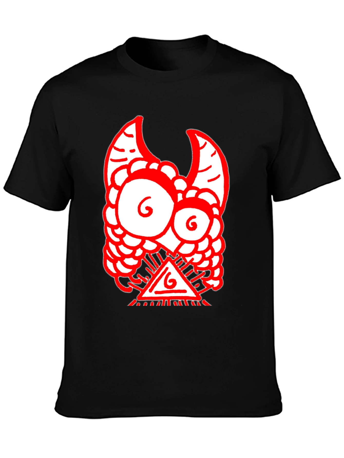 Red Monster Graphic Black T-Shirt
