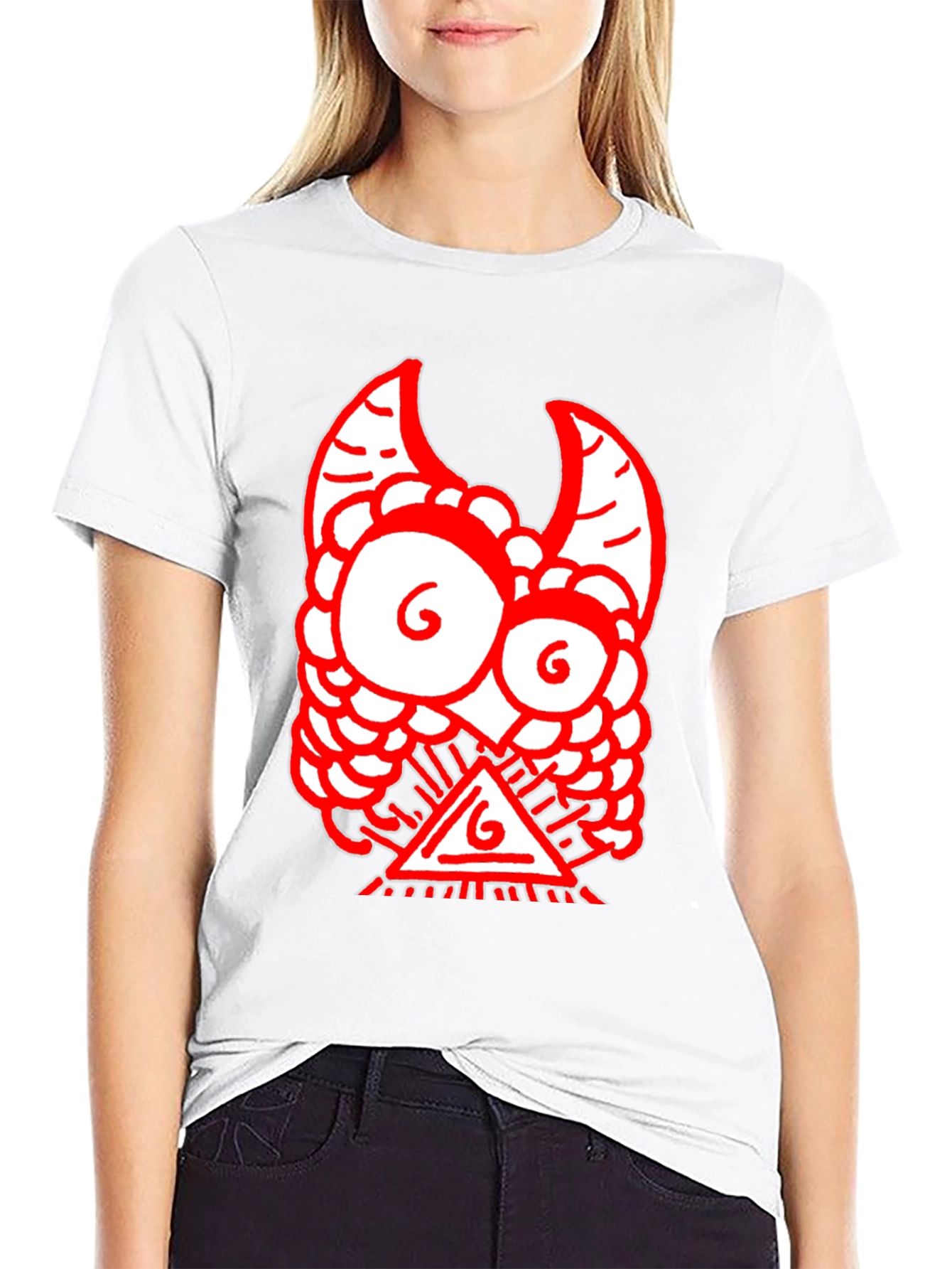 Red Monster Graphic Black T-Shirt