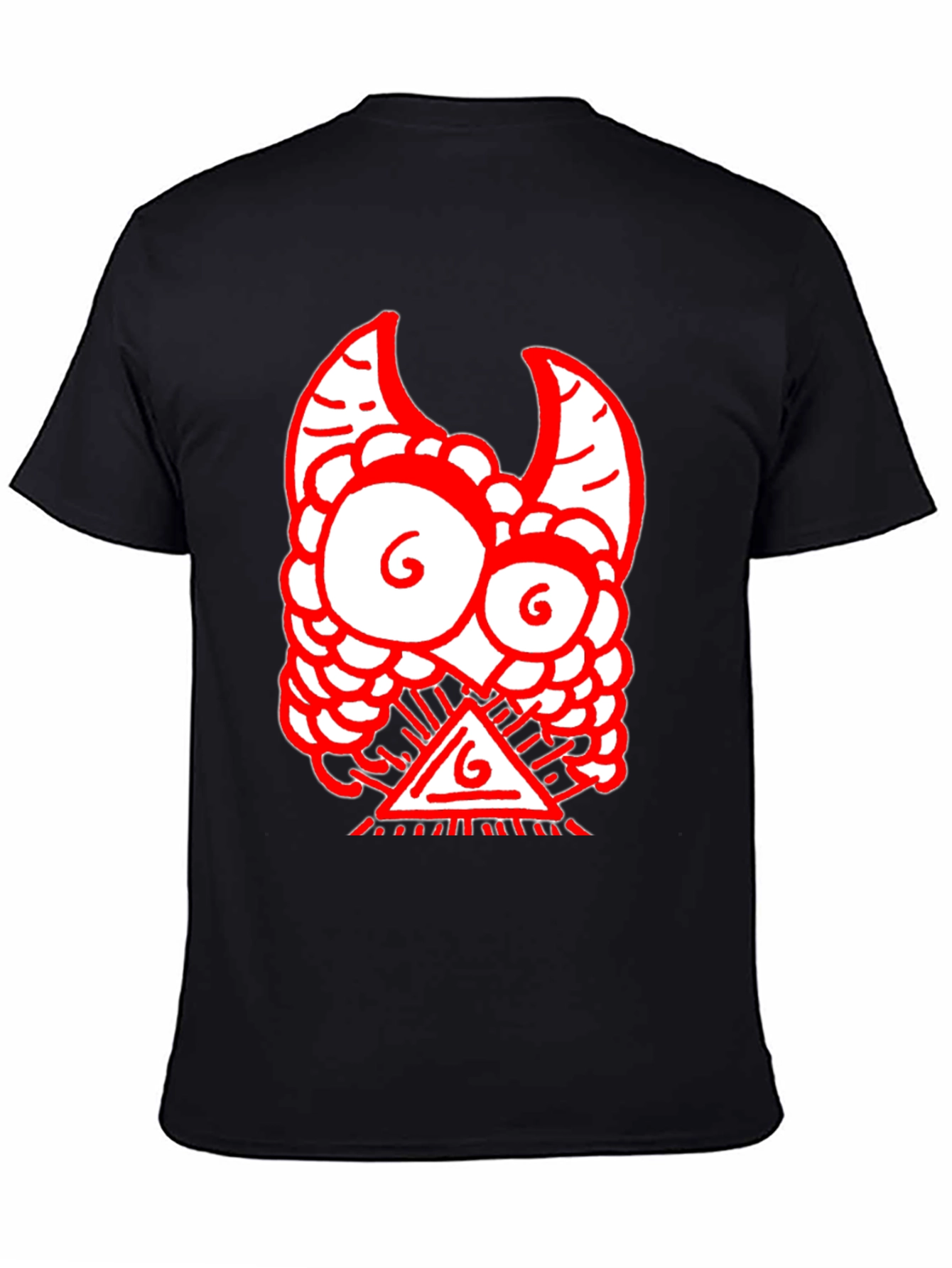 Red Monster Graphic Black T-Shirt