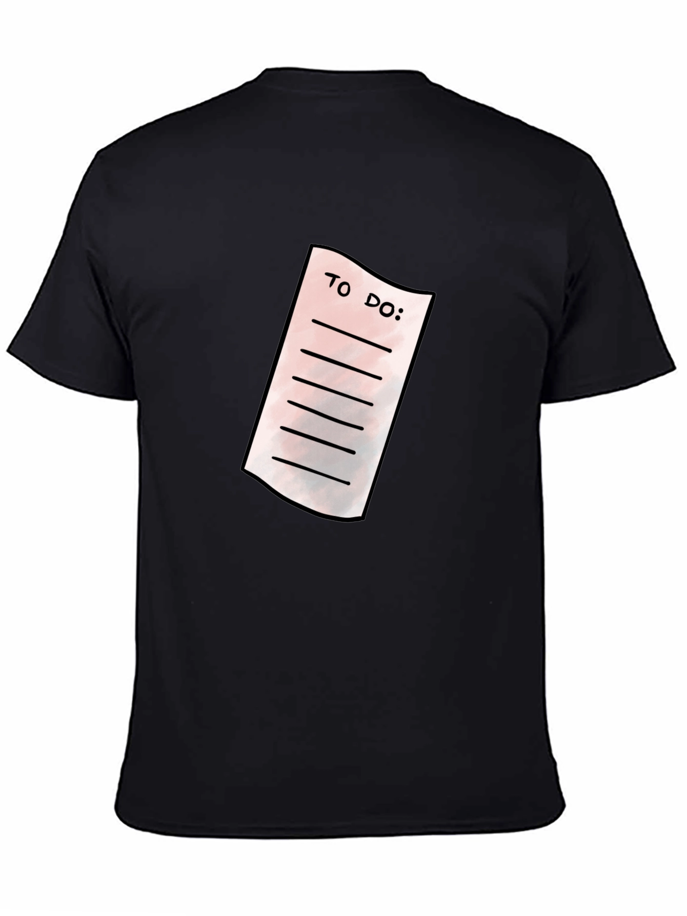 Mens Black To-Do List Graphic T-Shirt