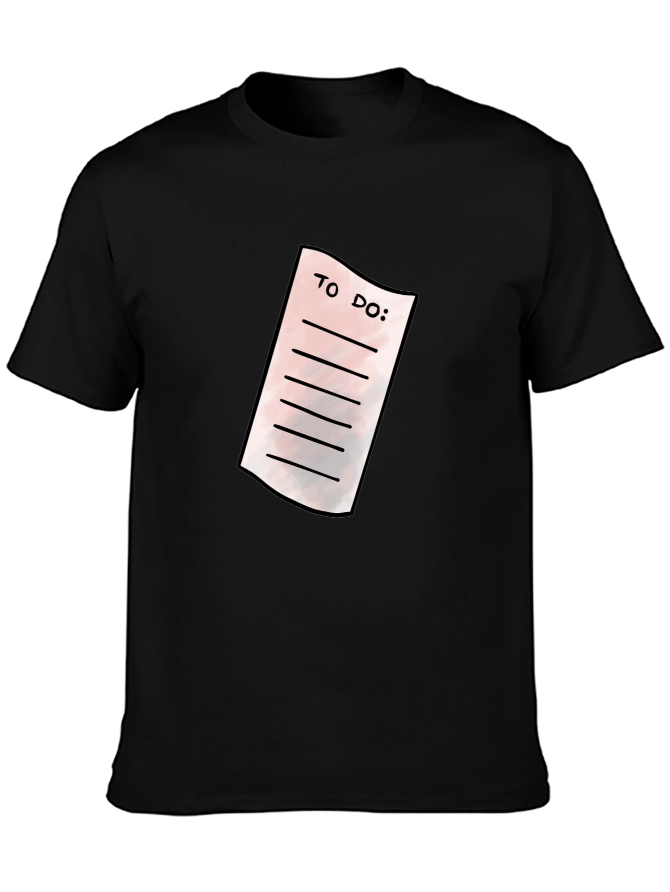 Mens Black To-Do List Graphic T-Shirt