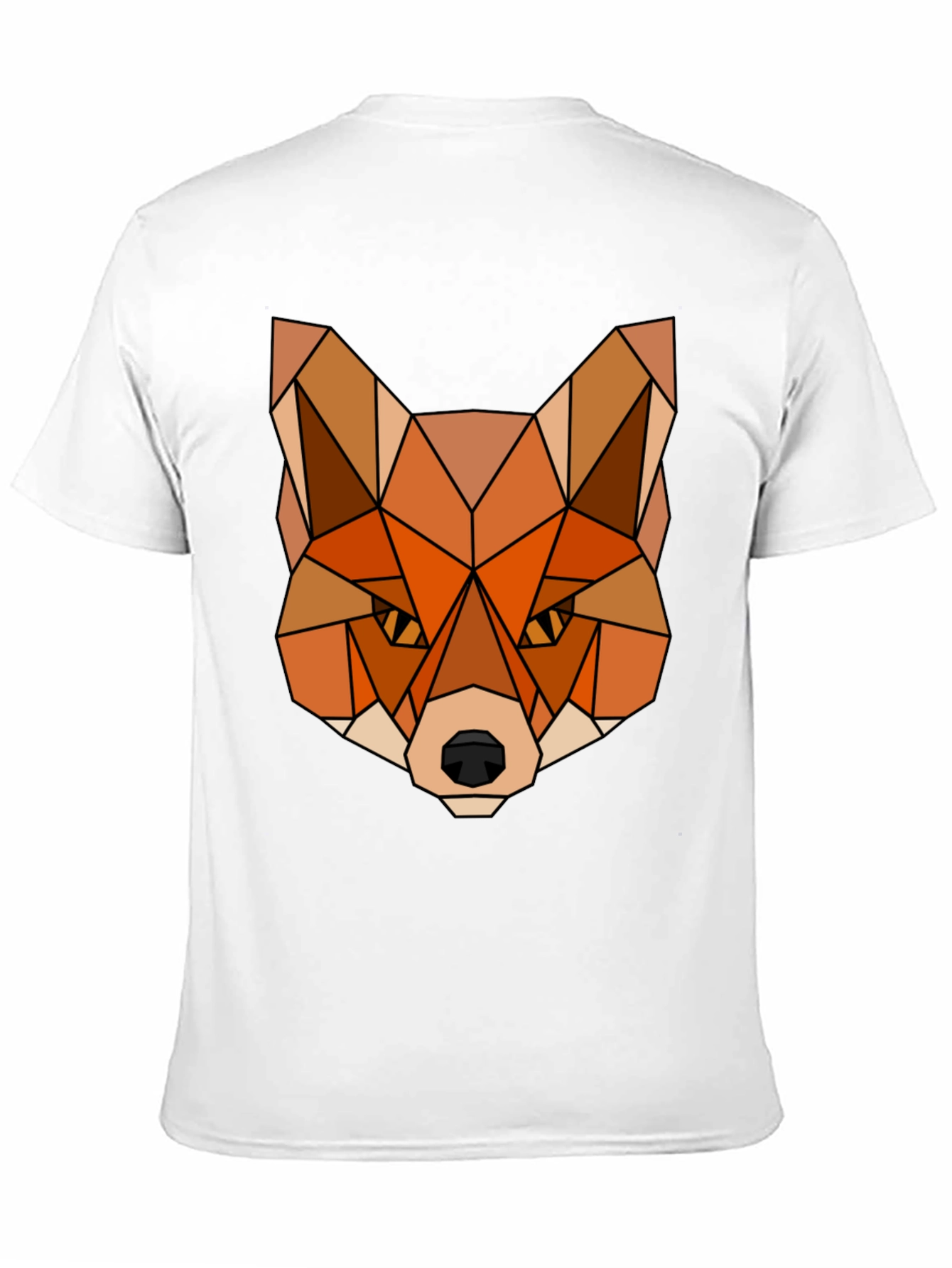 Geometric Fox Graphic Tee - Stylish Mens T-Shirt