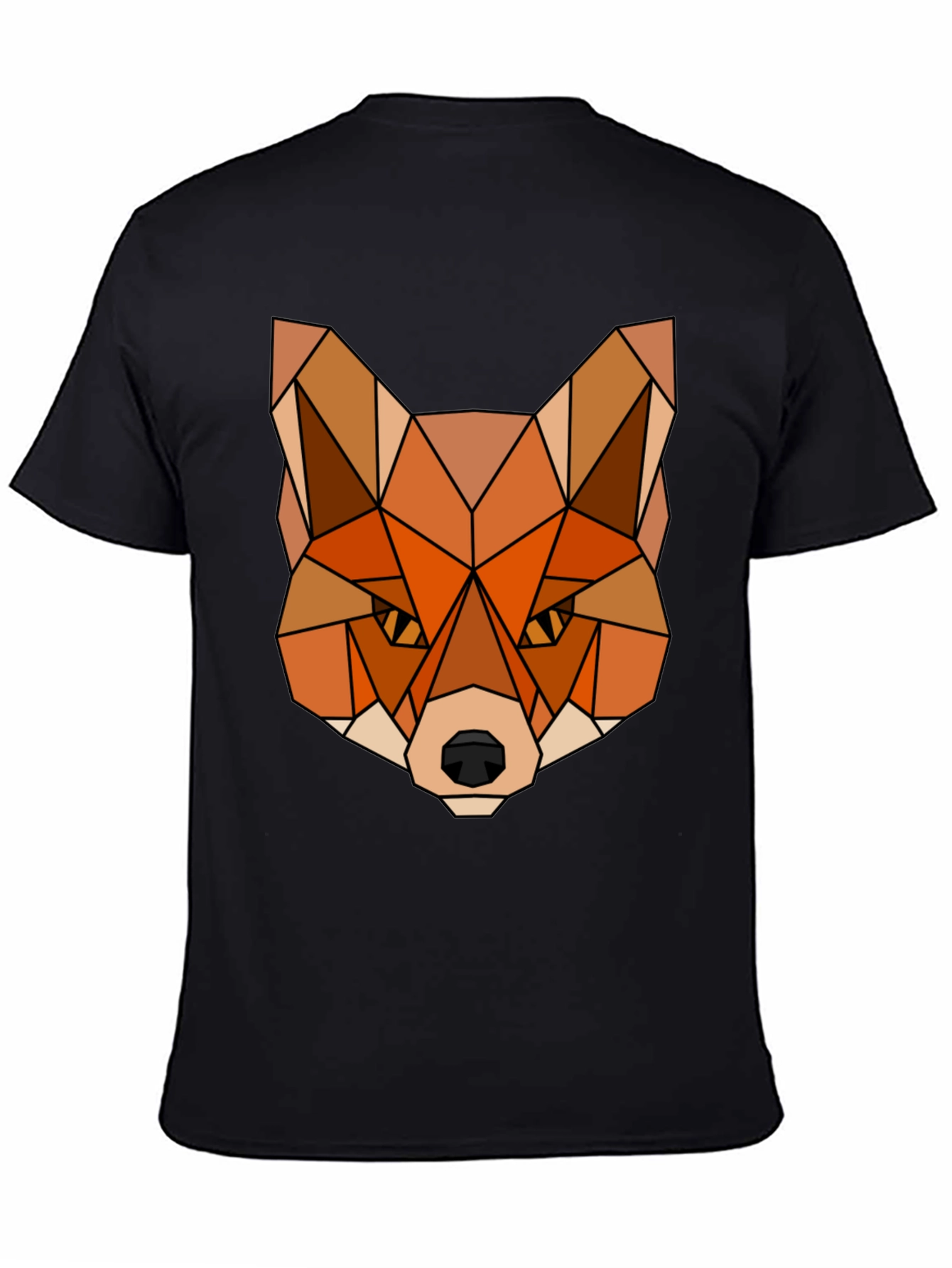 Geometric Fox Graphic Tee - Stylish Mens T-Shirt