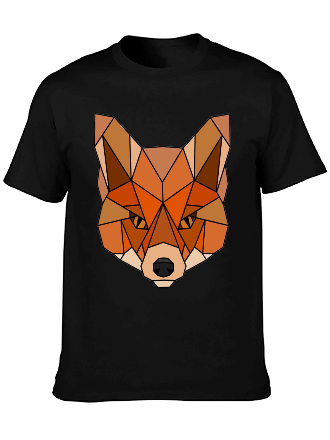 Geometric Fox Graphic Tee - Stylish Mens T-Shirt