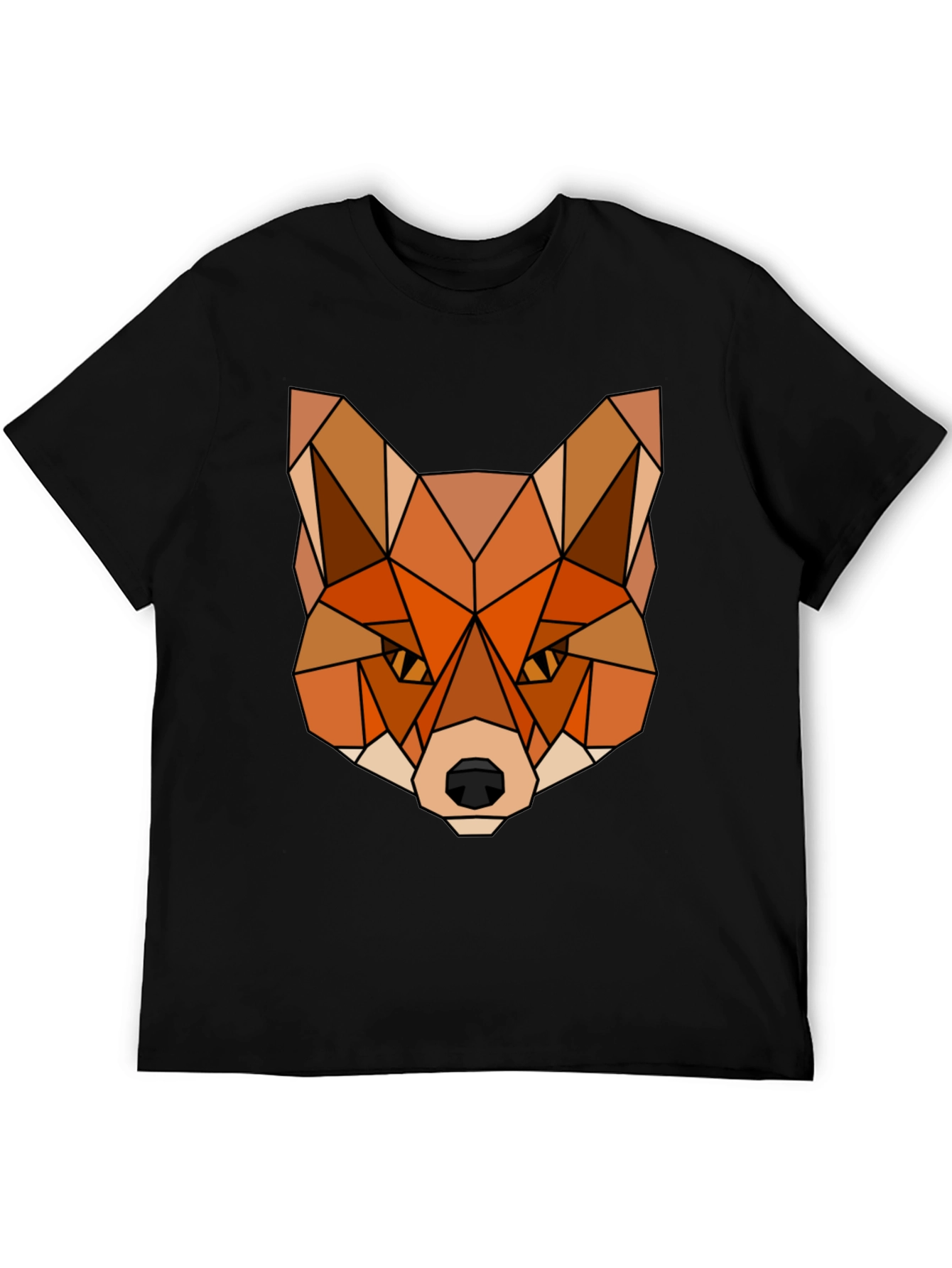 Geometric Fox Graphic Tee - Stylish Mens T-Shirt