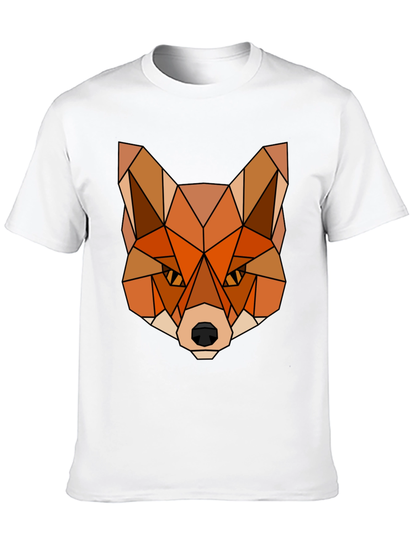Geometric Fox Graphic Tee - Stylish Mens T-Shirt