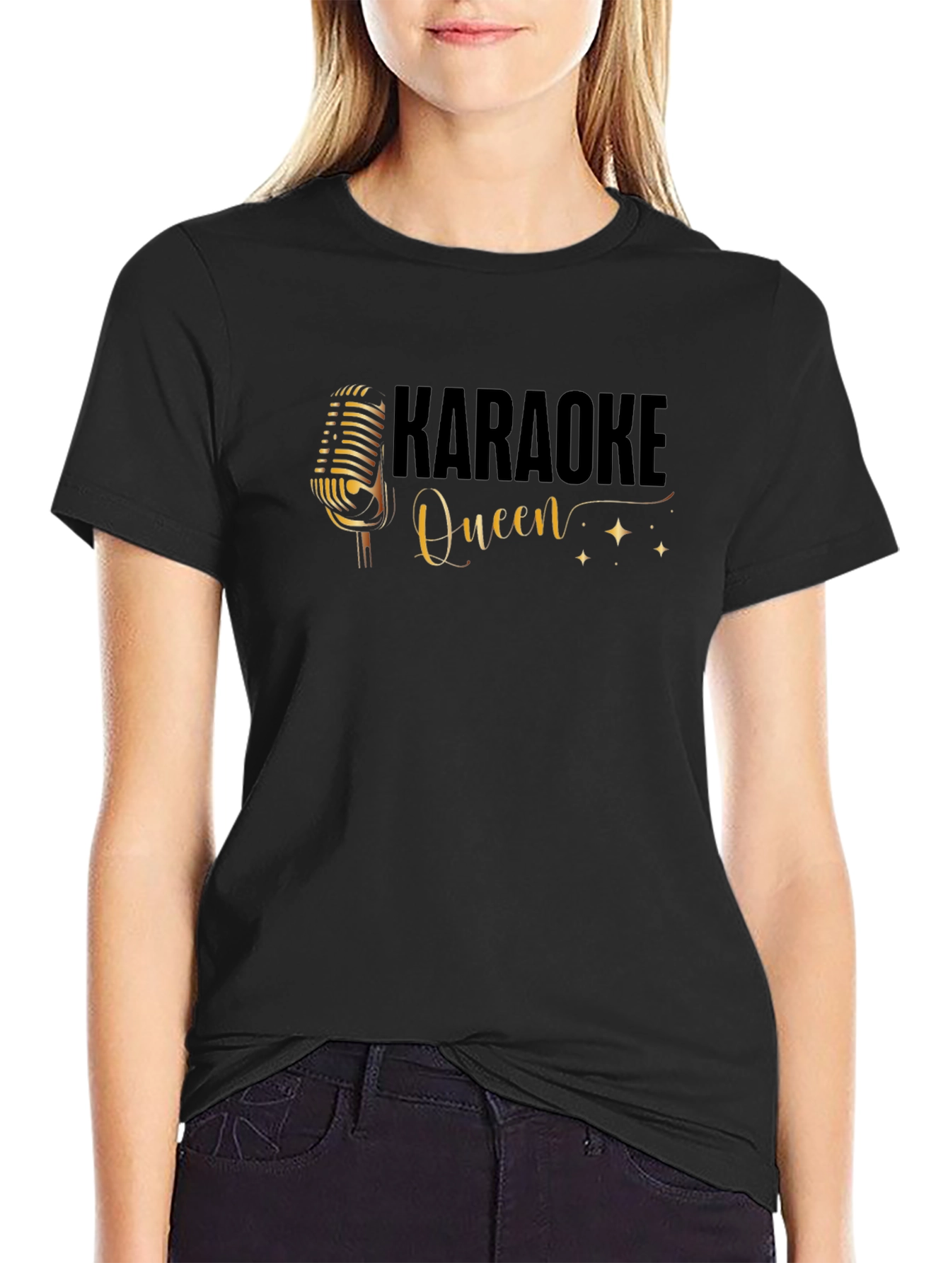 Karaoke Queen Black T-Shirt