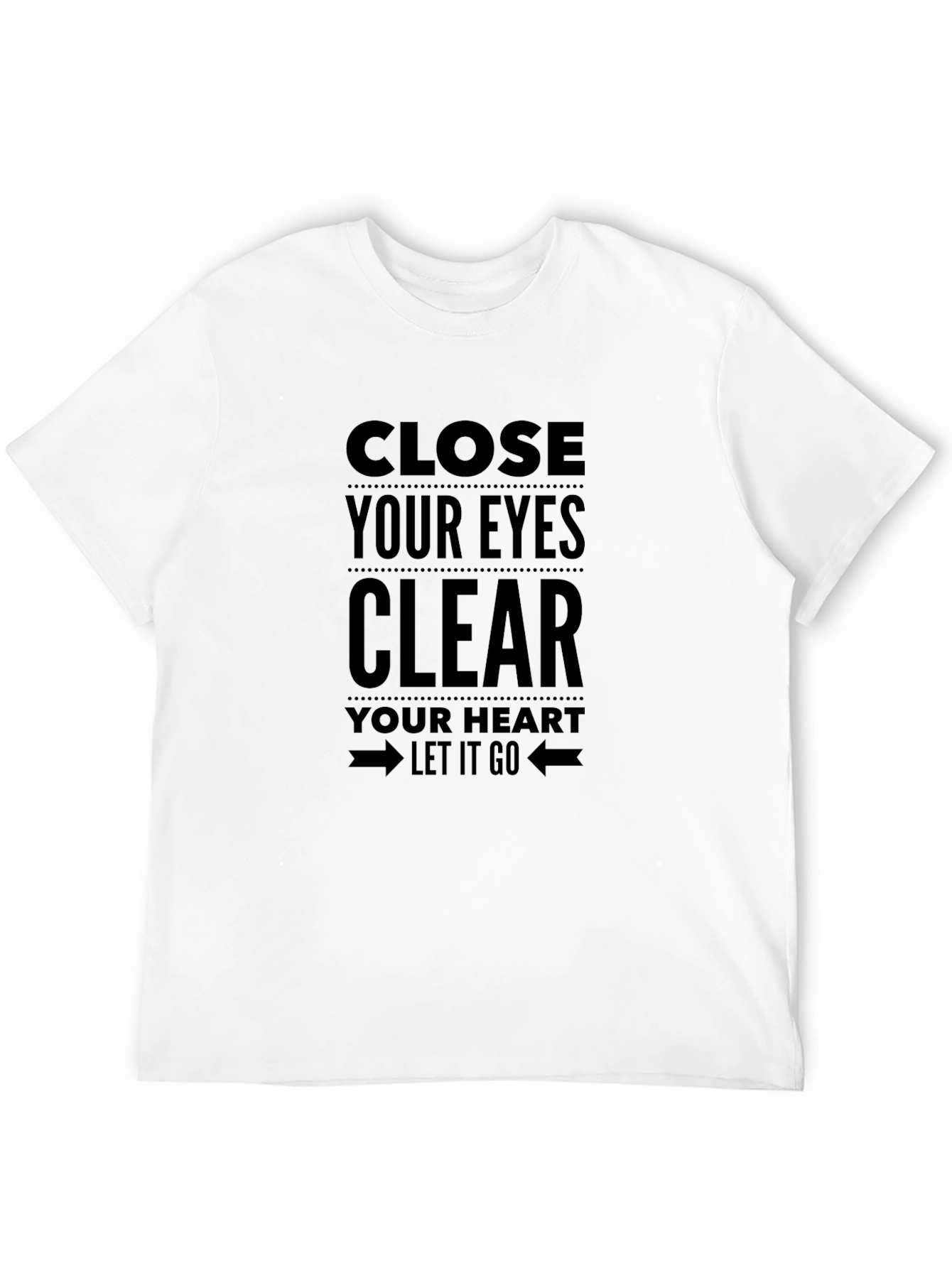 Close Your Eyes Mens Black Graphic T-Shirt