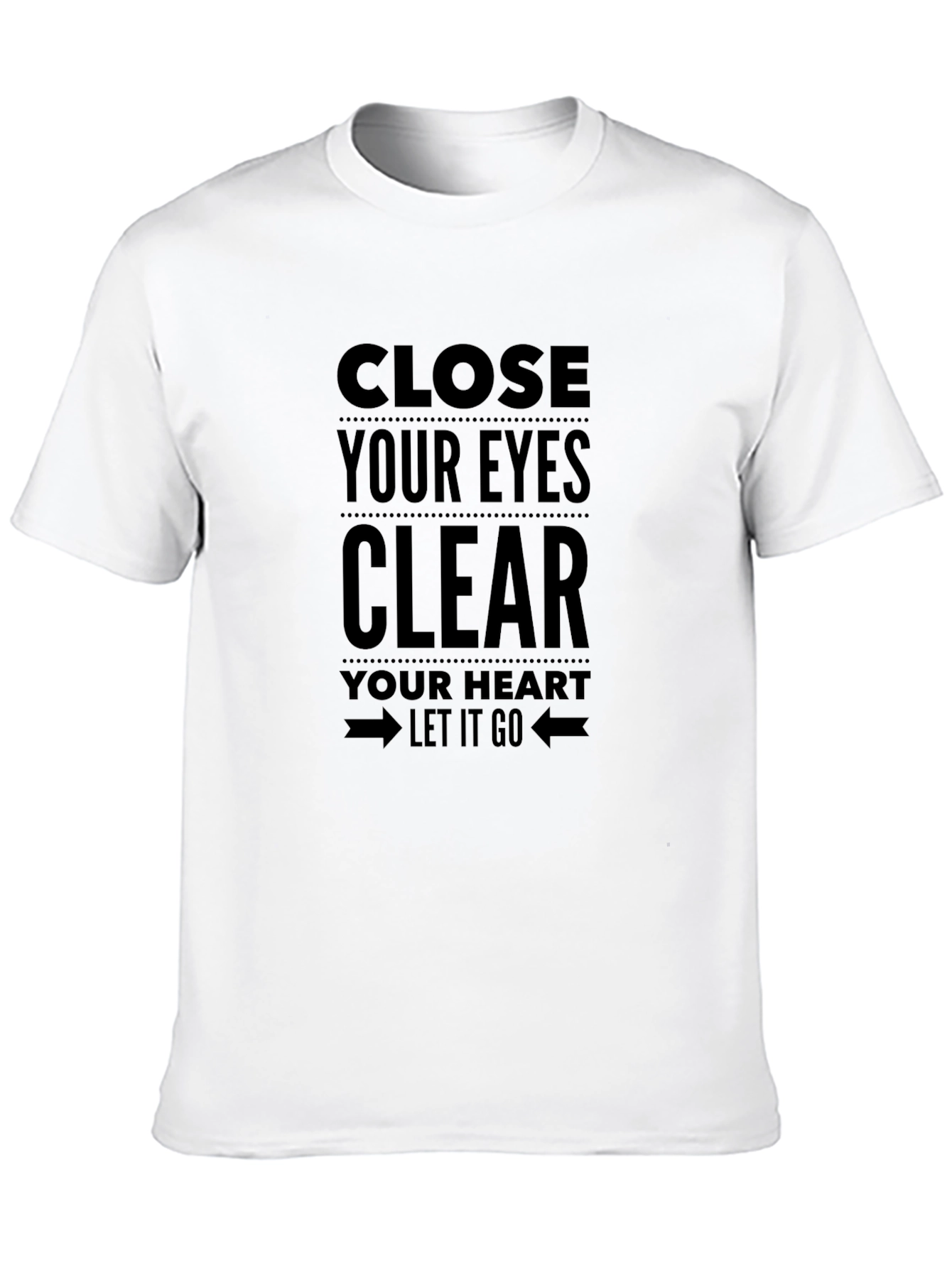 Close Your Eyes Mens Black Graphic T-Shirt