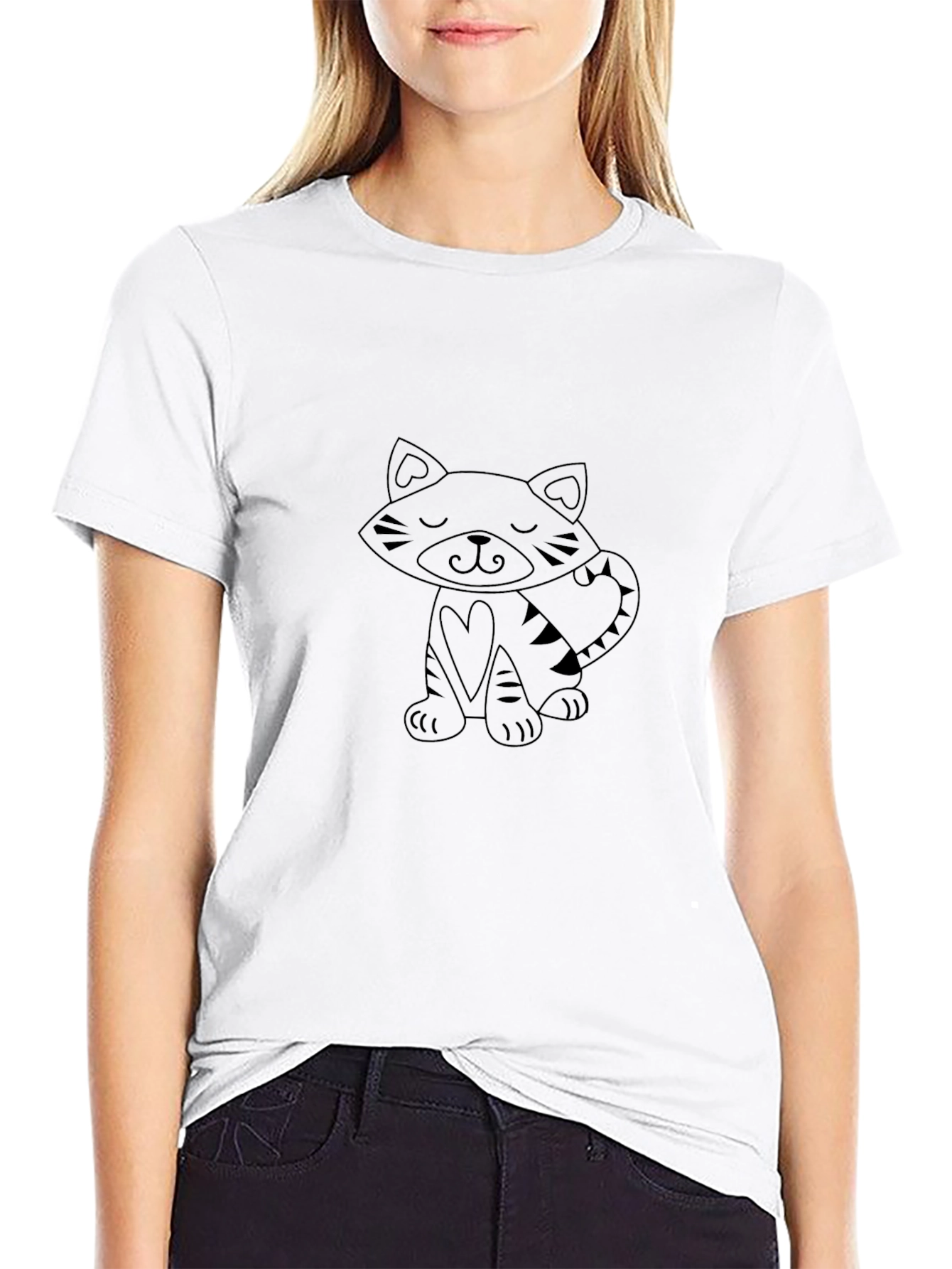 Black Cat Graphic T-Shirt - Casual Comfort