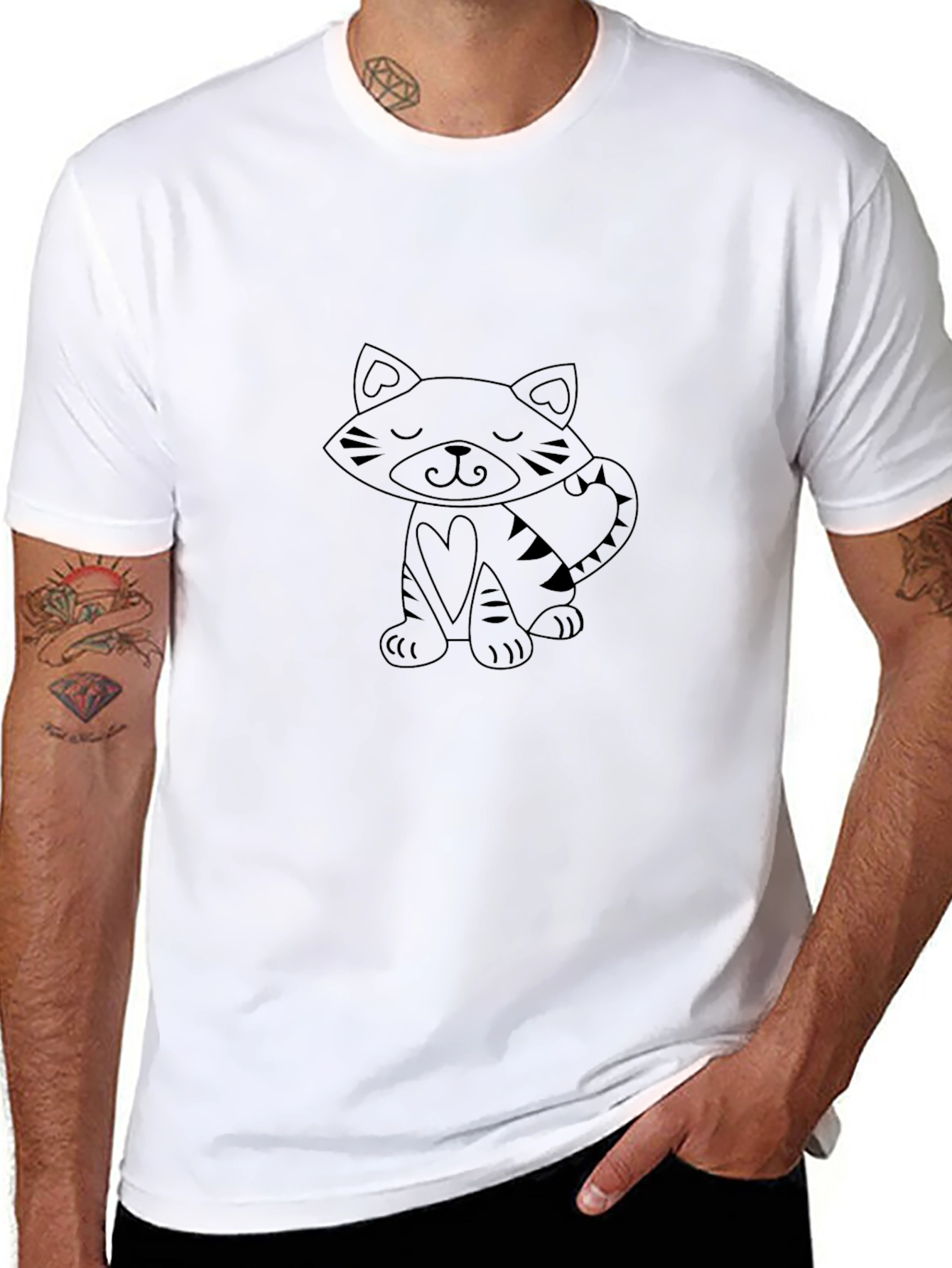 Black Cat Graphic T-Shirt - Casual Comfort