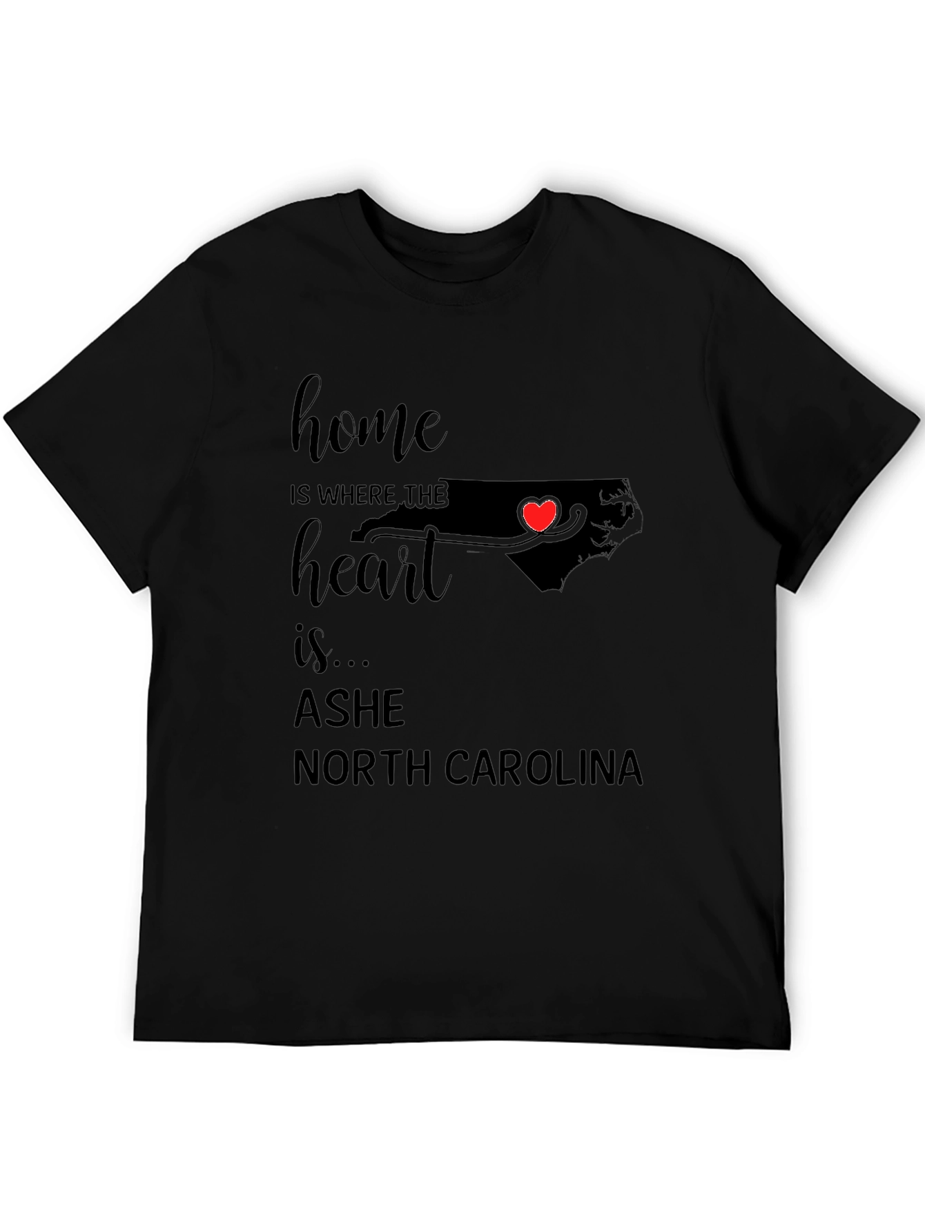 Ashe North Carolina Home Heart T-Shirt