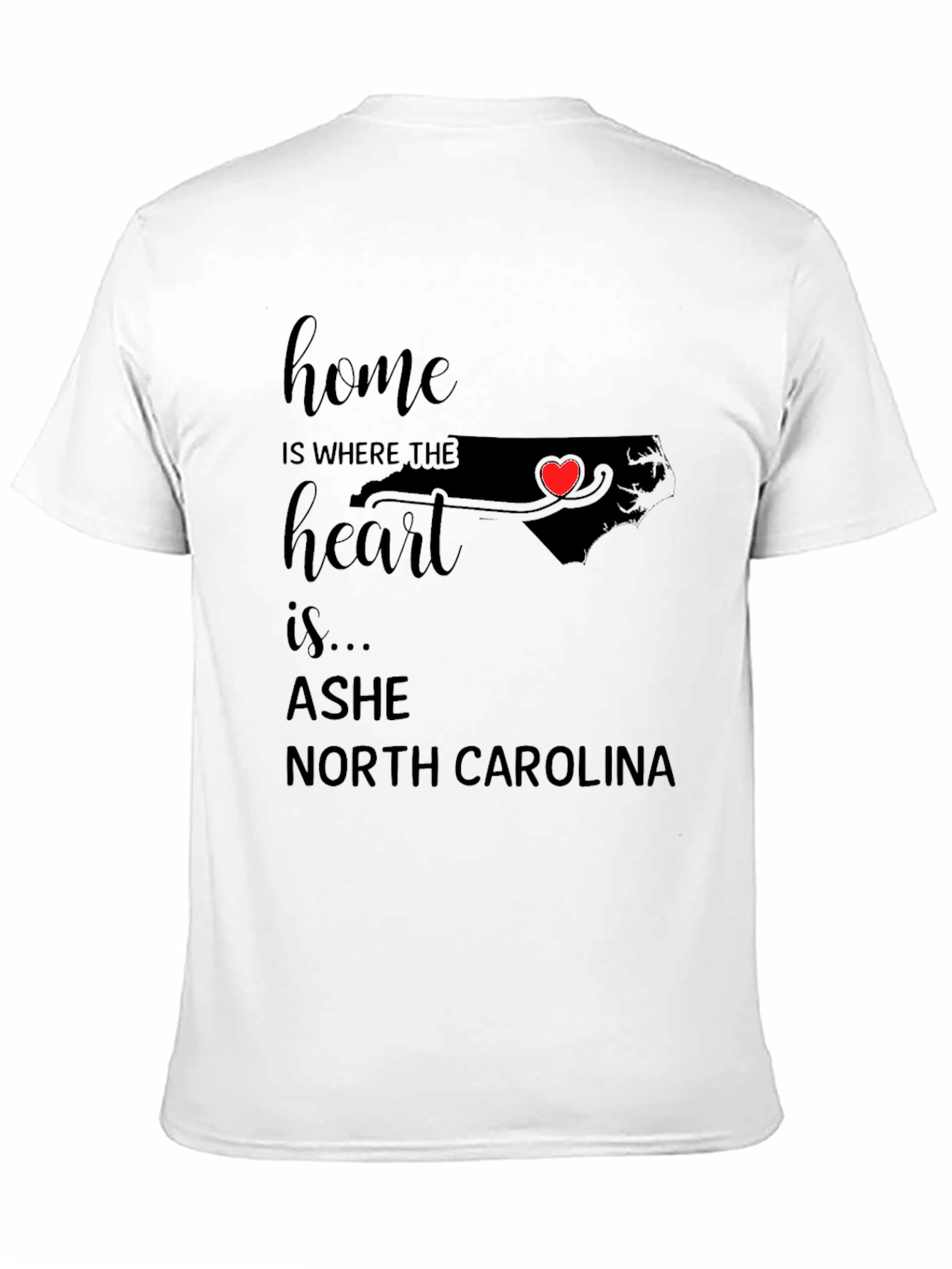 Ashe North Carolina Home Heart T-Shirt