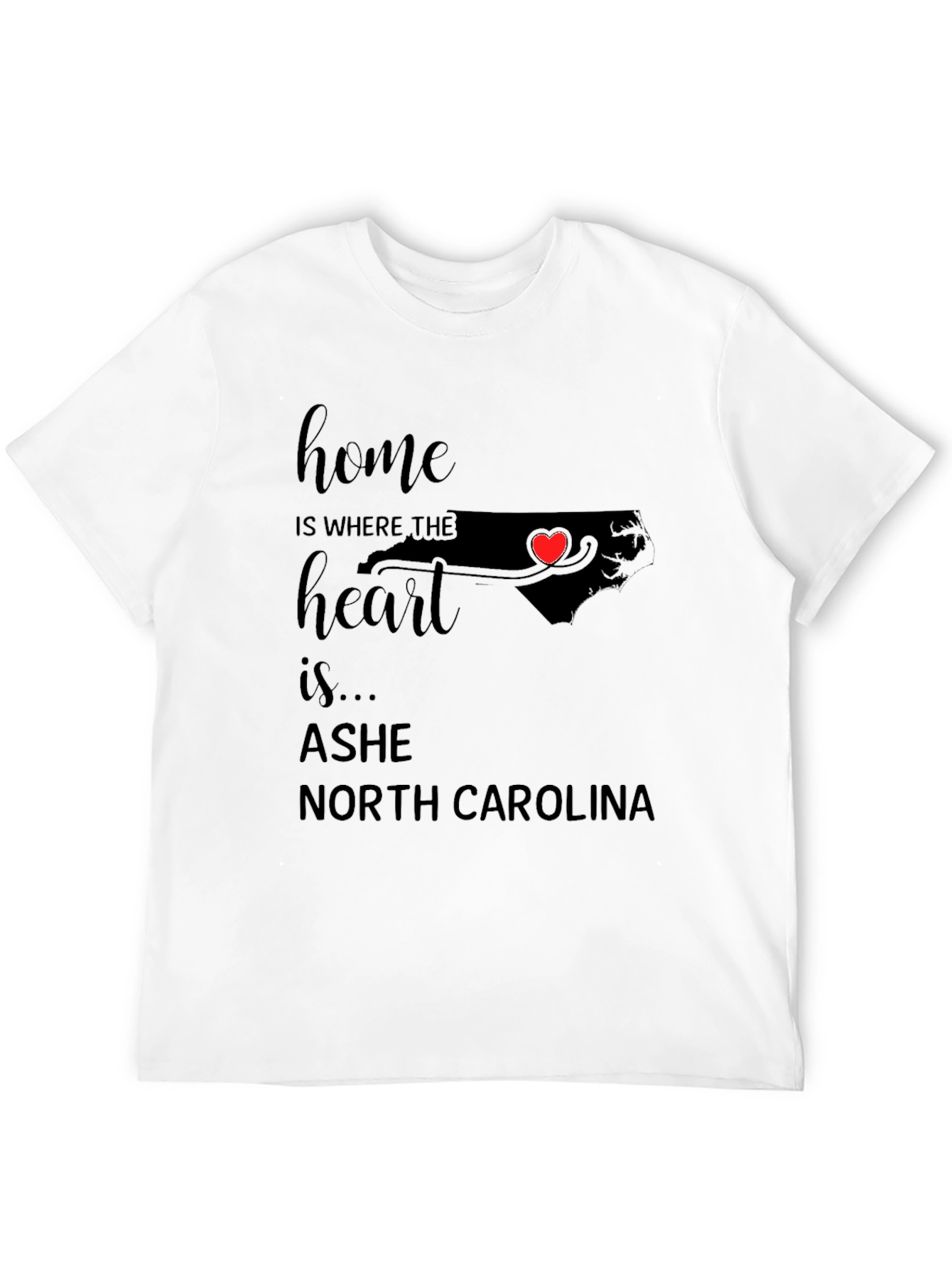 Ashe North Carolina Home Heart T-Shirt
