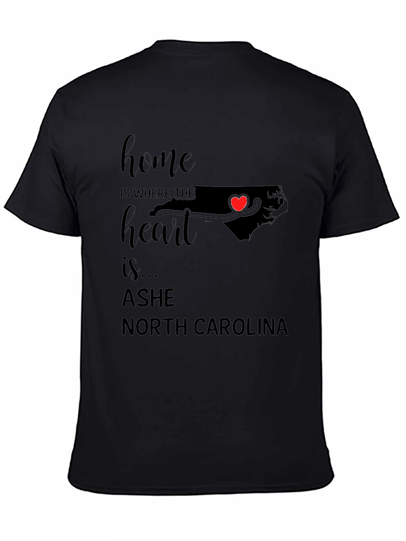 Ashe North Carolina Home Heart T-Shirt