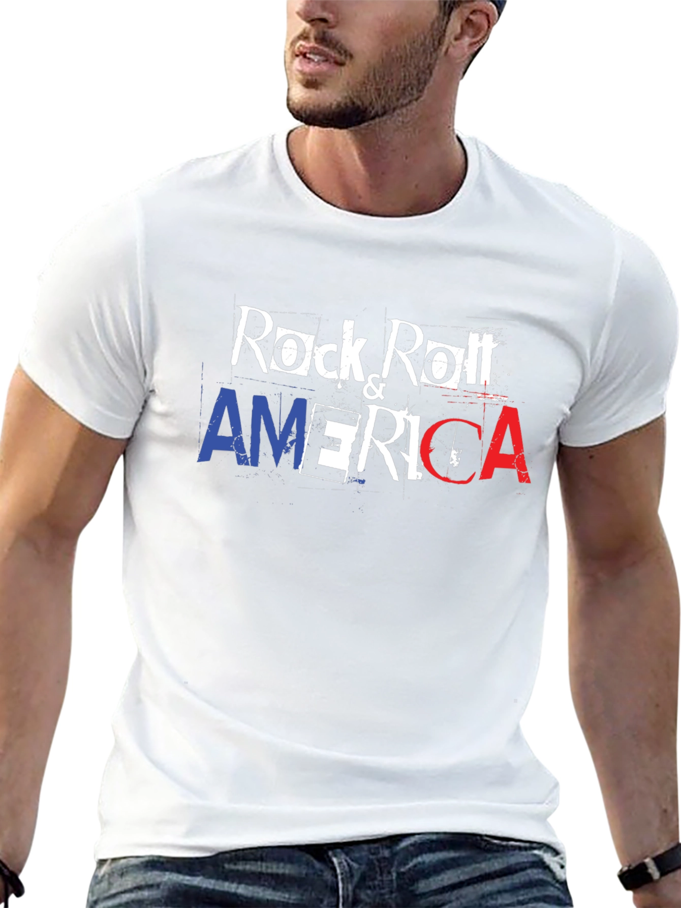 Rock & Roll America T-Shirt - Patriotic Graphic Tee