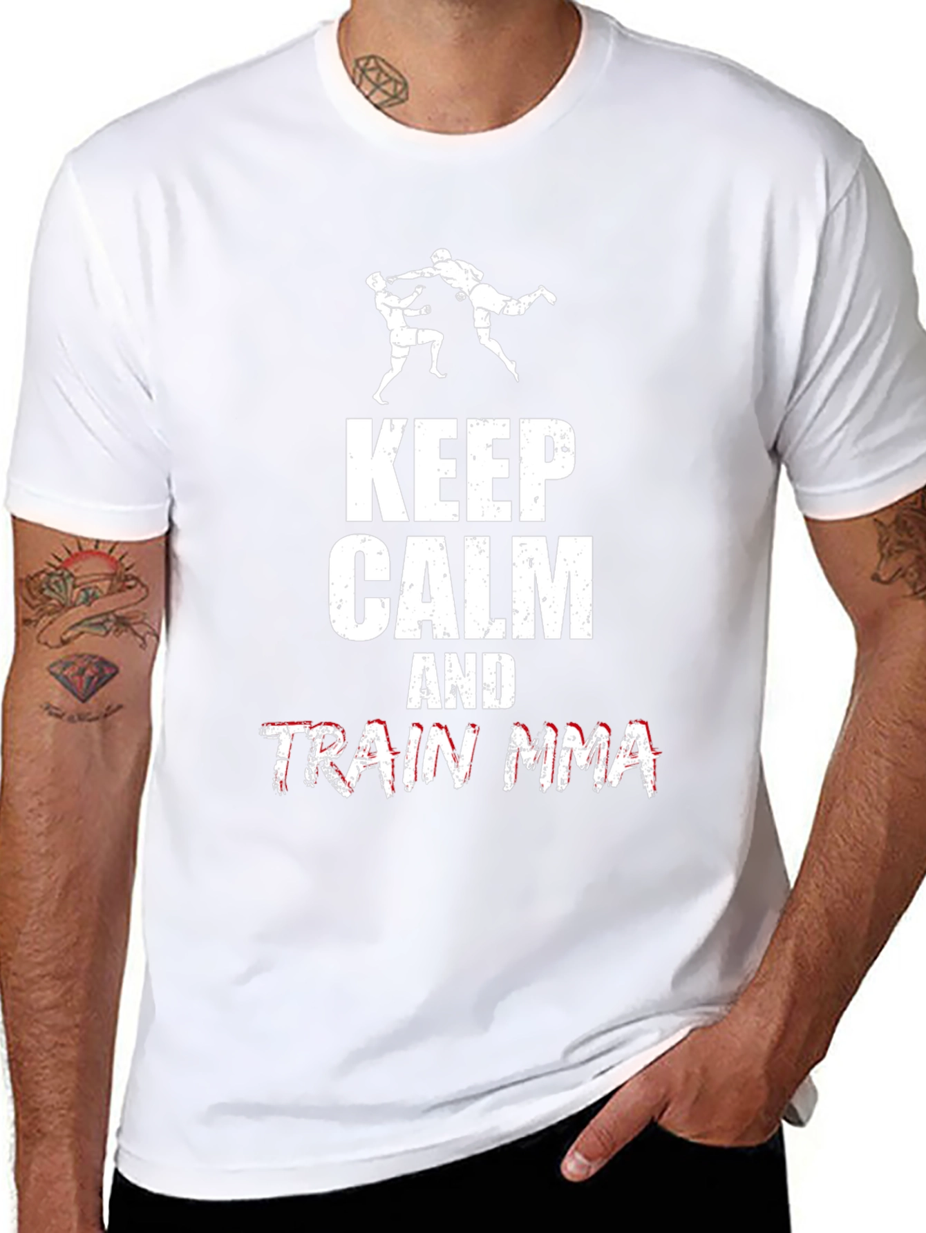 Keep Calm and Train MMA Black T-Shirt