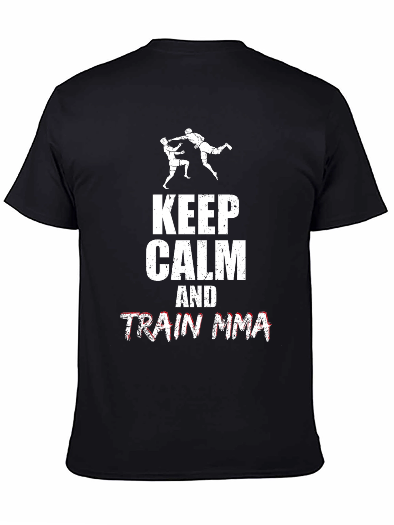 Keep Calm and Train MMA Black T-Shirt