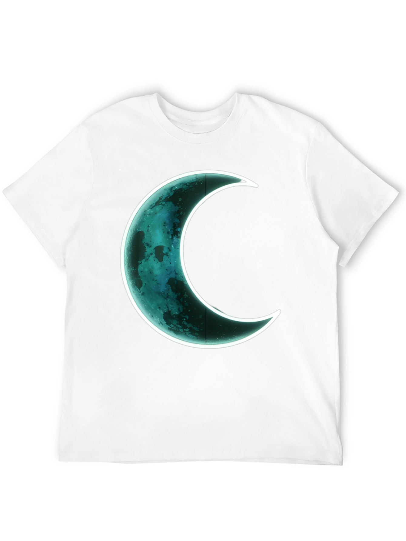 Crescent Moon Graphic T-Shirt - Black