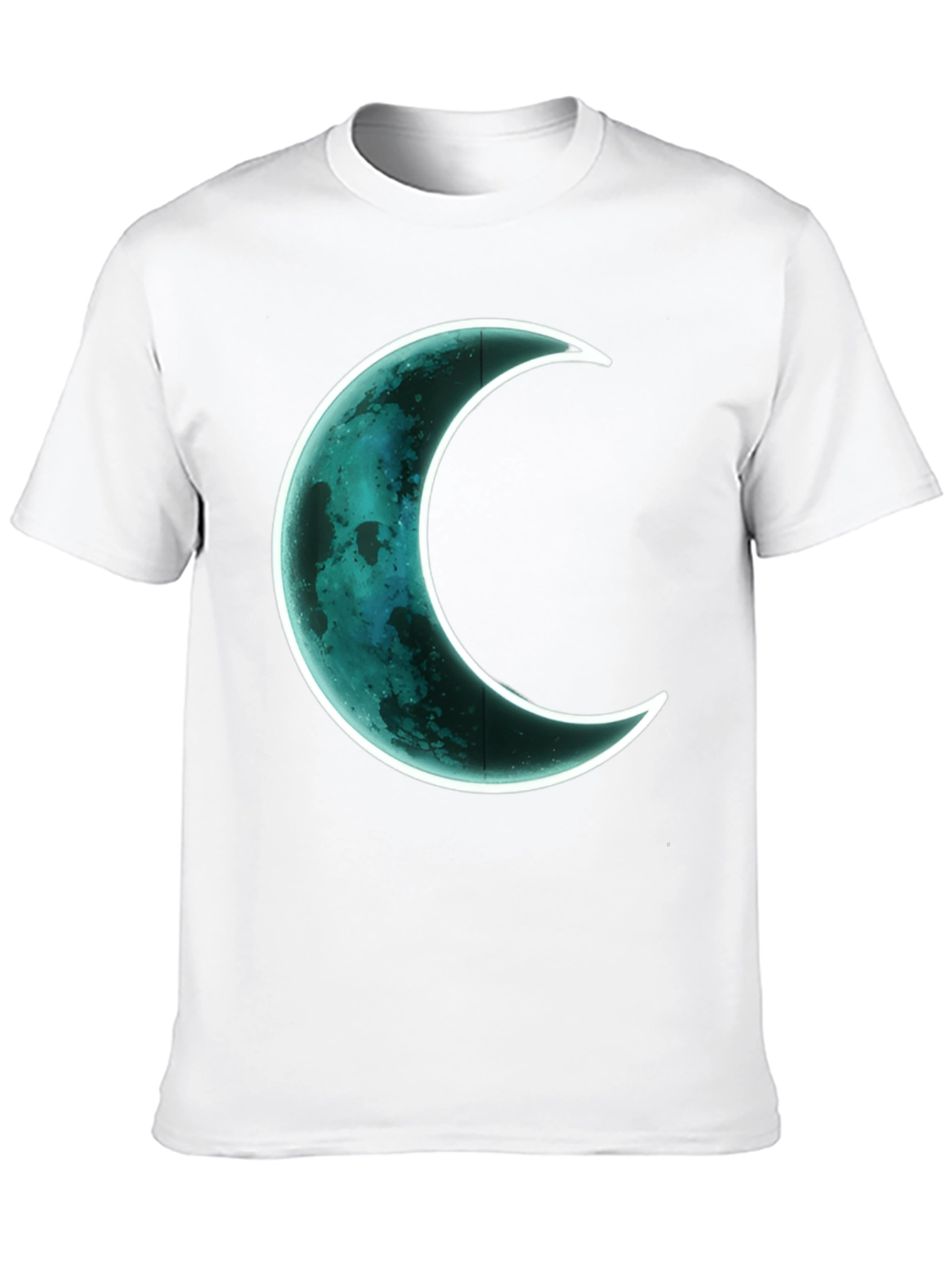 Crescent Moon Graphic T-Shirt - Black