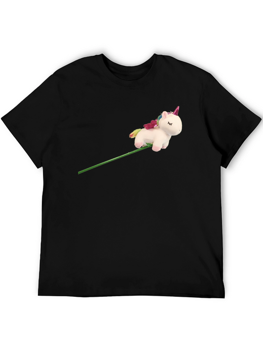 Unicorn on a Stick Graphic Tee - Black