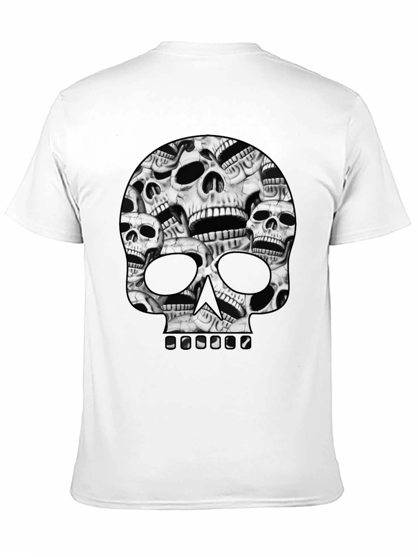 Skull Pile Graphic Tee - Black Cotton T-Shirt