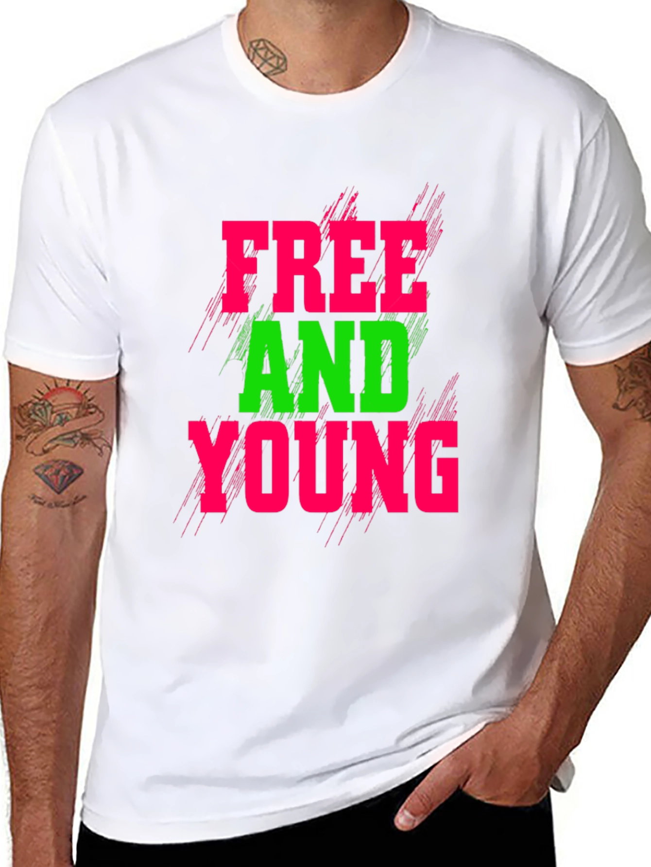 Free and Young Graphic T-Shirt