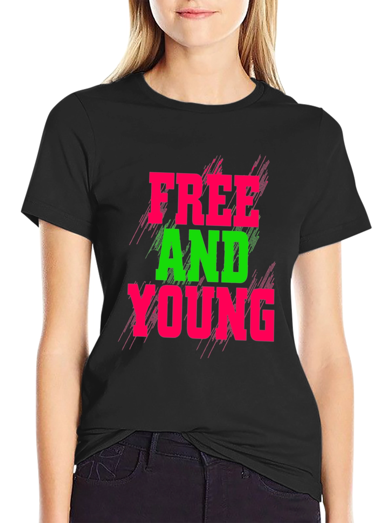 Free and Young Graphic T-Shirt