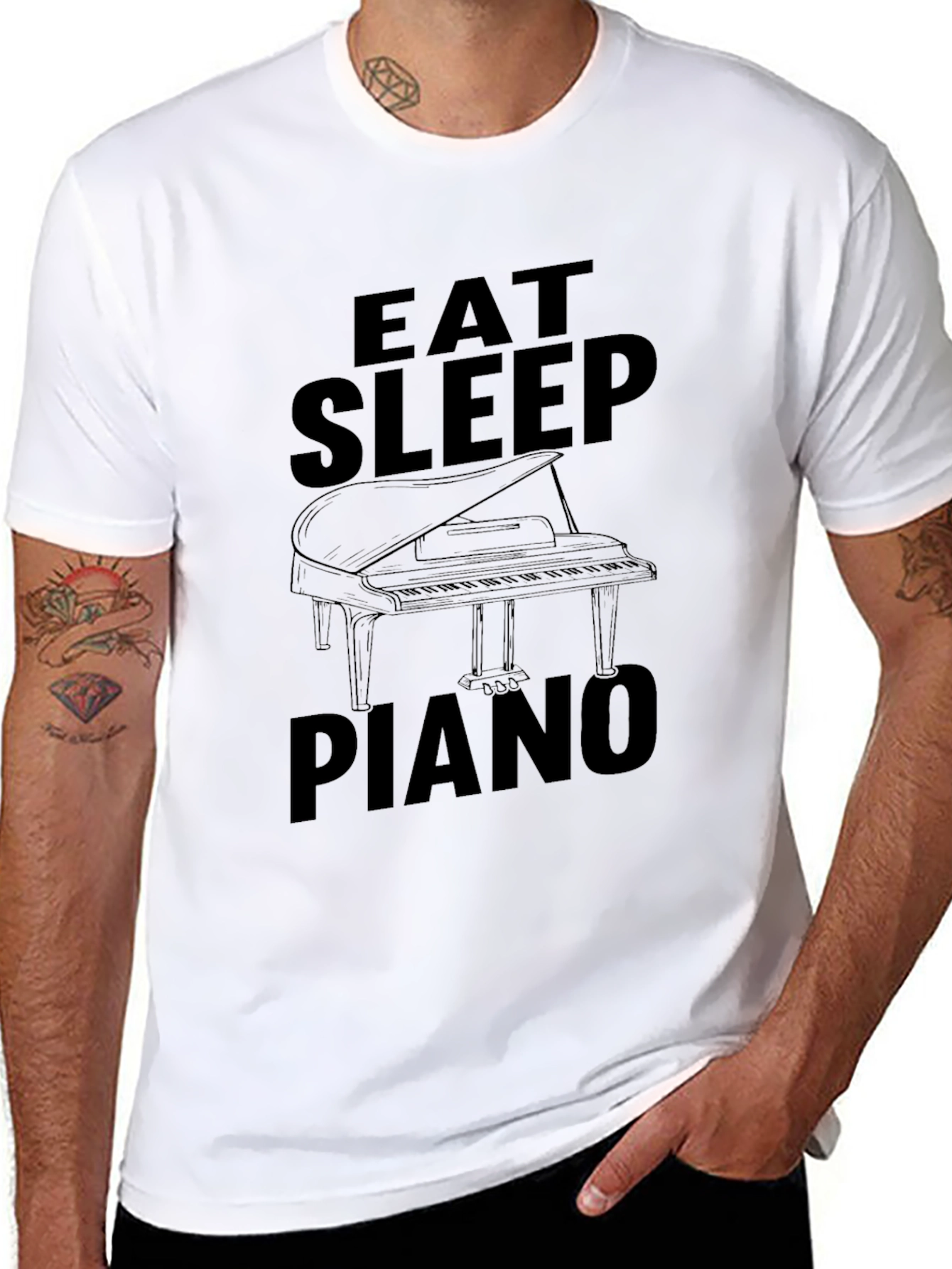 Eat Sleep Piano T-Shirt - Musicians Tee